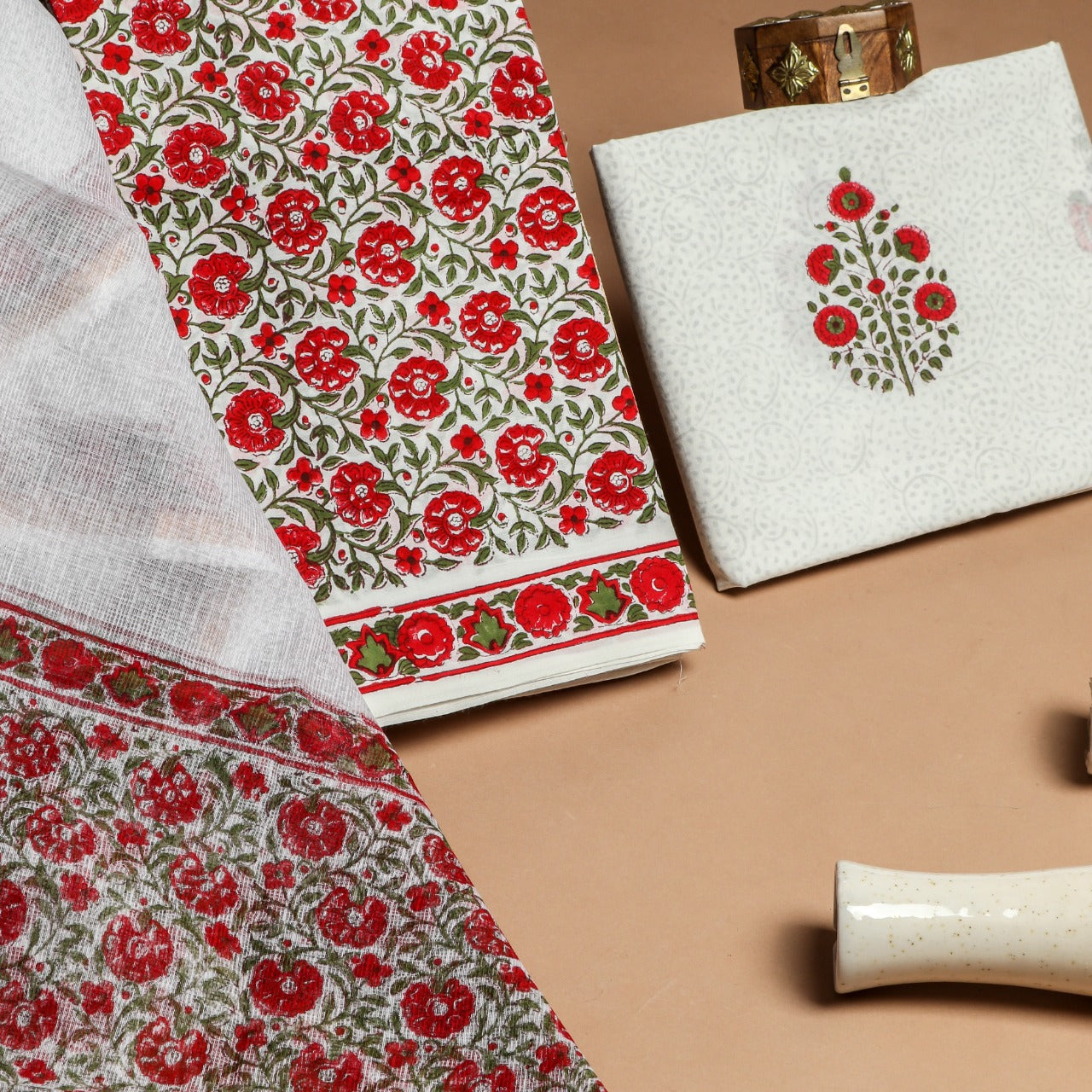 Shop unstitched suits with kota doria dupatta online shopping (3CKD511)