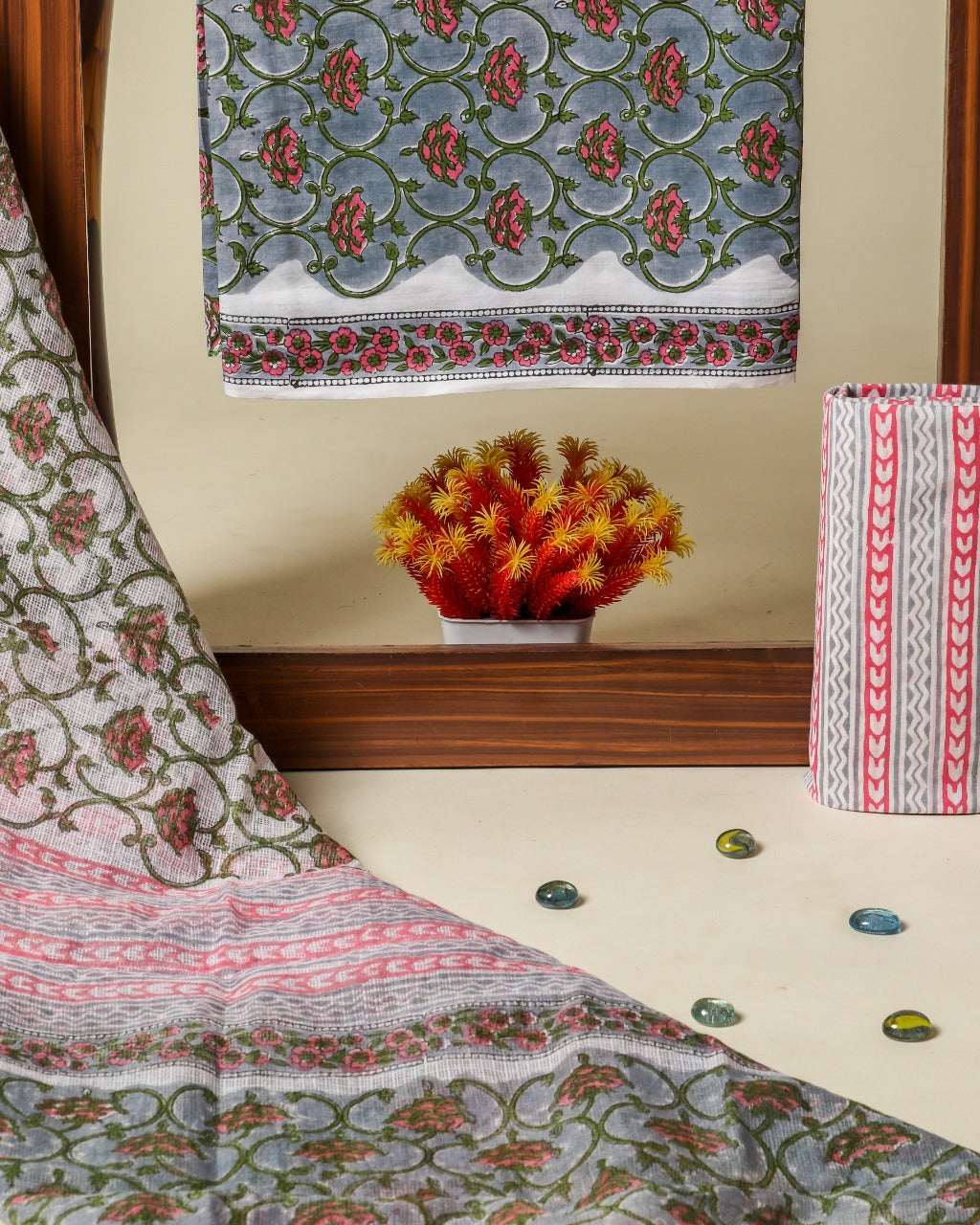 Shop unstitched kota doria suits in jaipur (3CKD513)