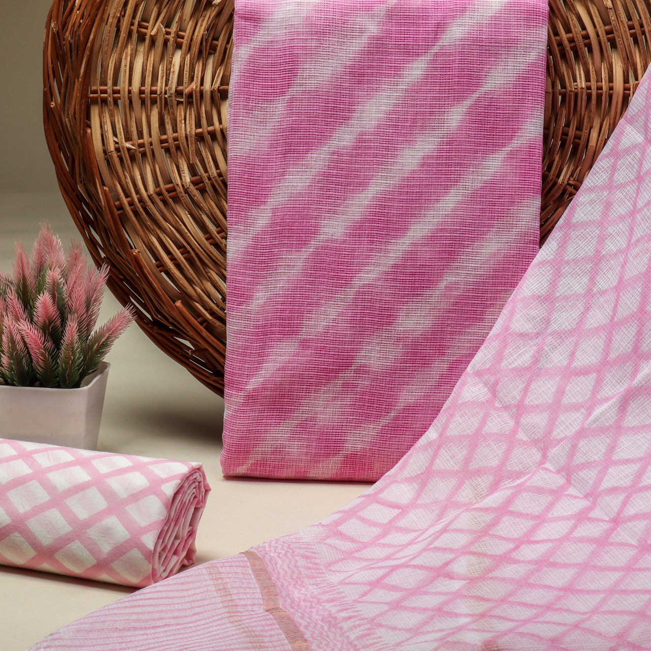 Shop tie & dye kota doria suit sets (3KD22)