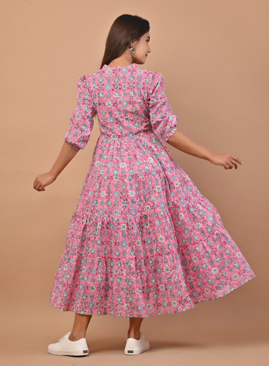 Shop hand block printed dresses online (CRD01)