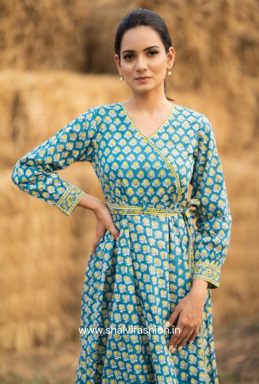 Shop block printed cotton dresses online (CRD12)