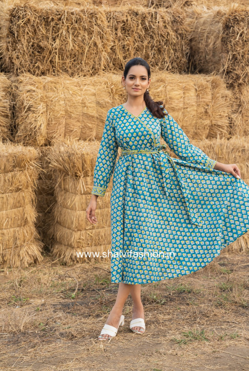 Shop block printed cotton dresses online (CRD12)