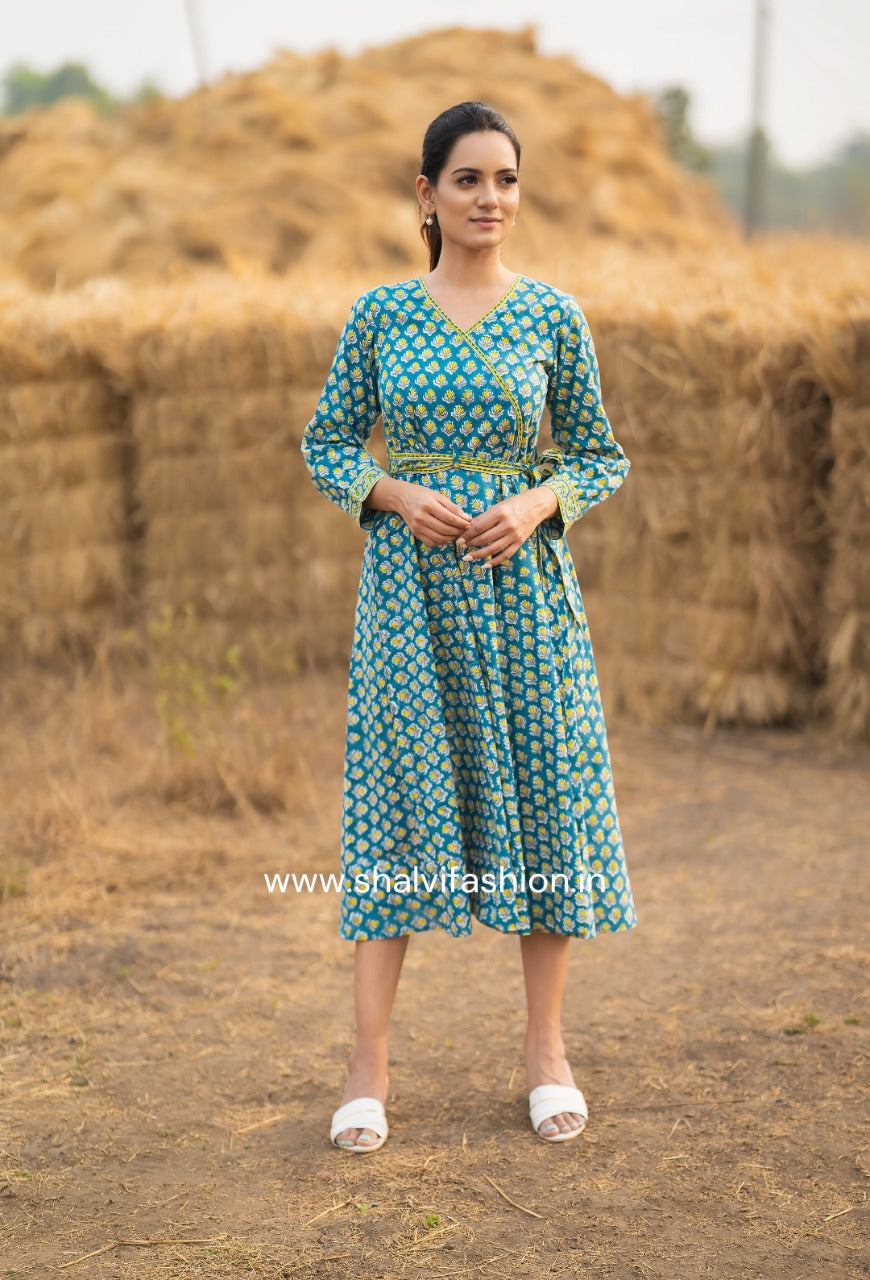 Shop block printed cotton dresses online (CRD12)