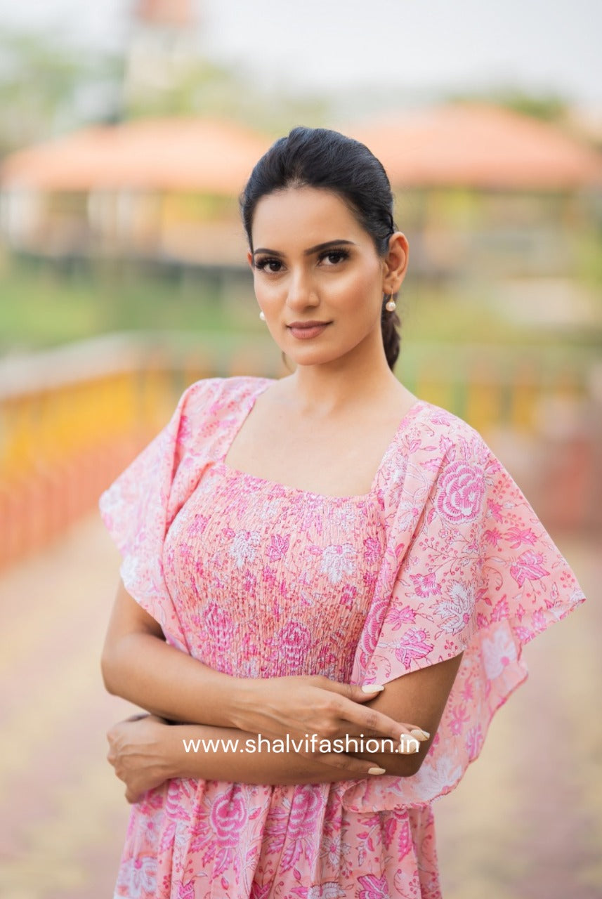 Shop jaipuri print cotton dress online (CRD21)