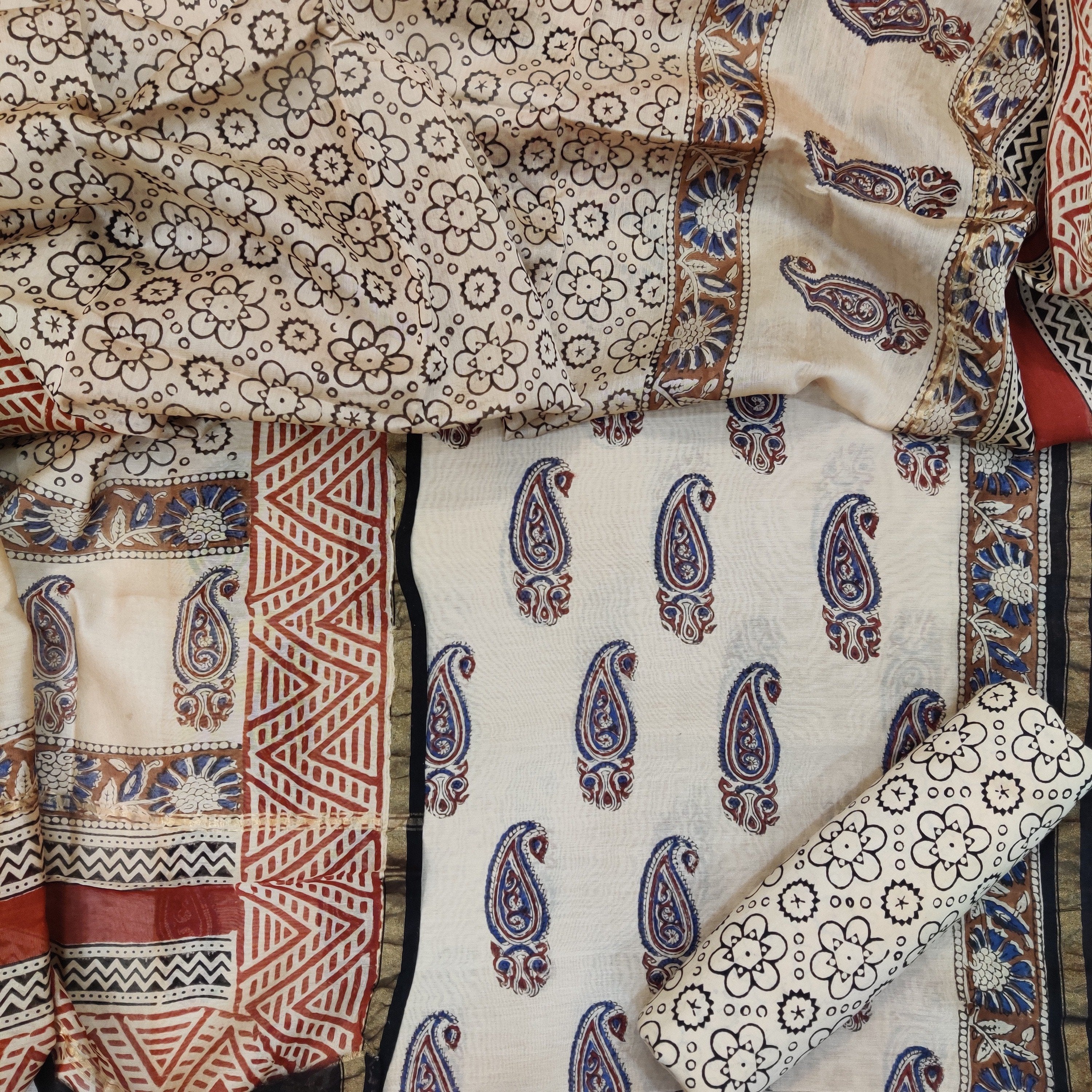 Classic Chanderi Silk Suits (CHA138) - ShalviFashion