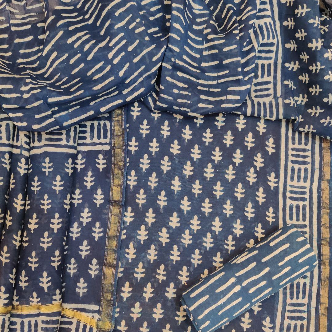 Classic Chanderi Suits with Chanderi Silk Dupatta (CHA165) - ShalviFashion