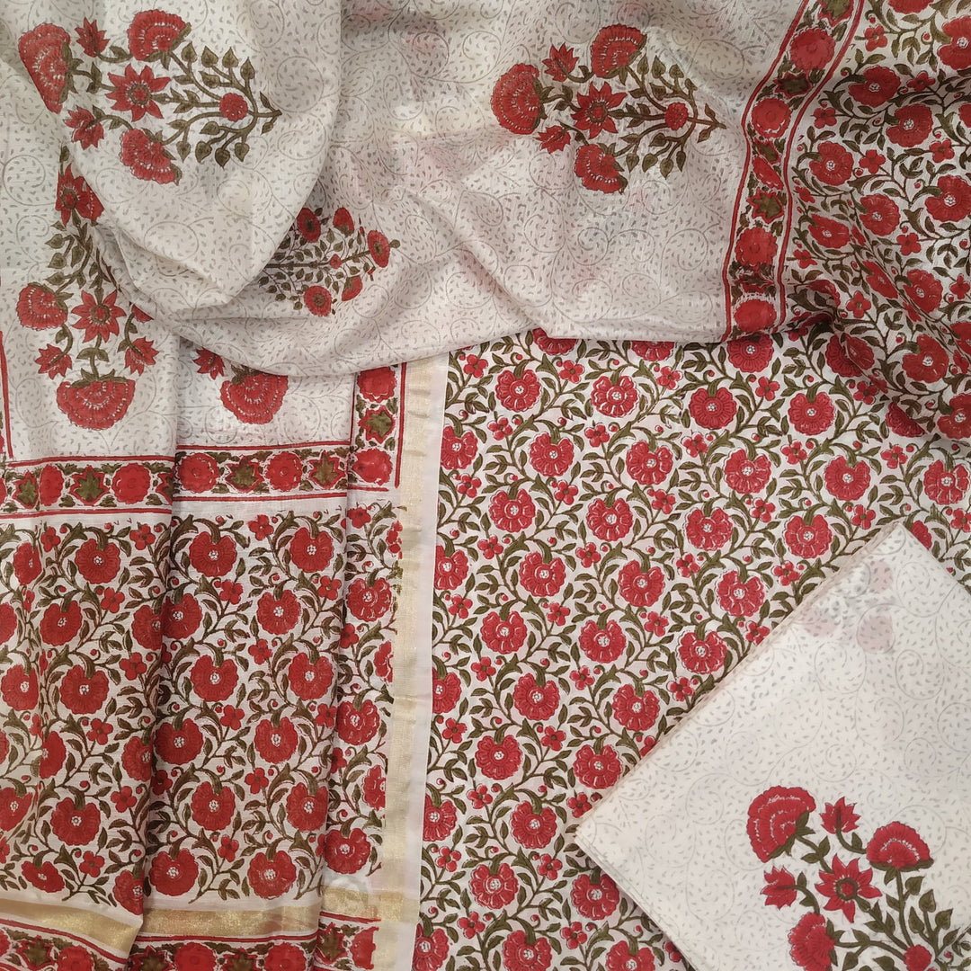 Premium Chanderi Suits with Chanderi Silk Dupatta (CHA192) - ShalviFashion