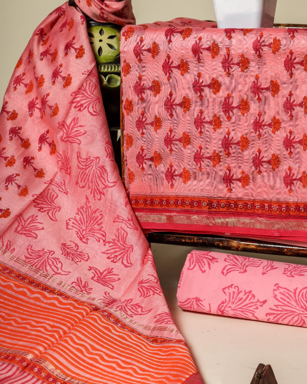 Classic Chanderi Suits with Chanderi Silk Dupatta (CHA198) - ShalviFashion