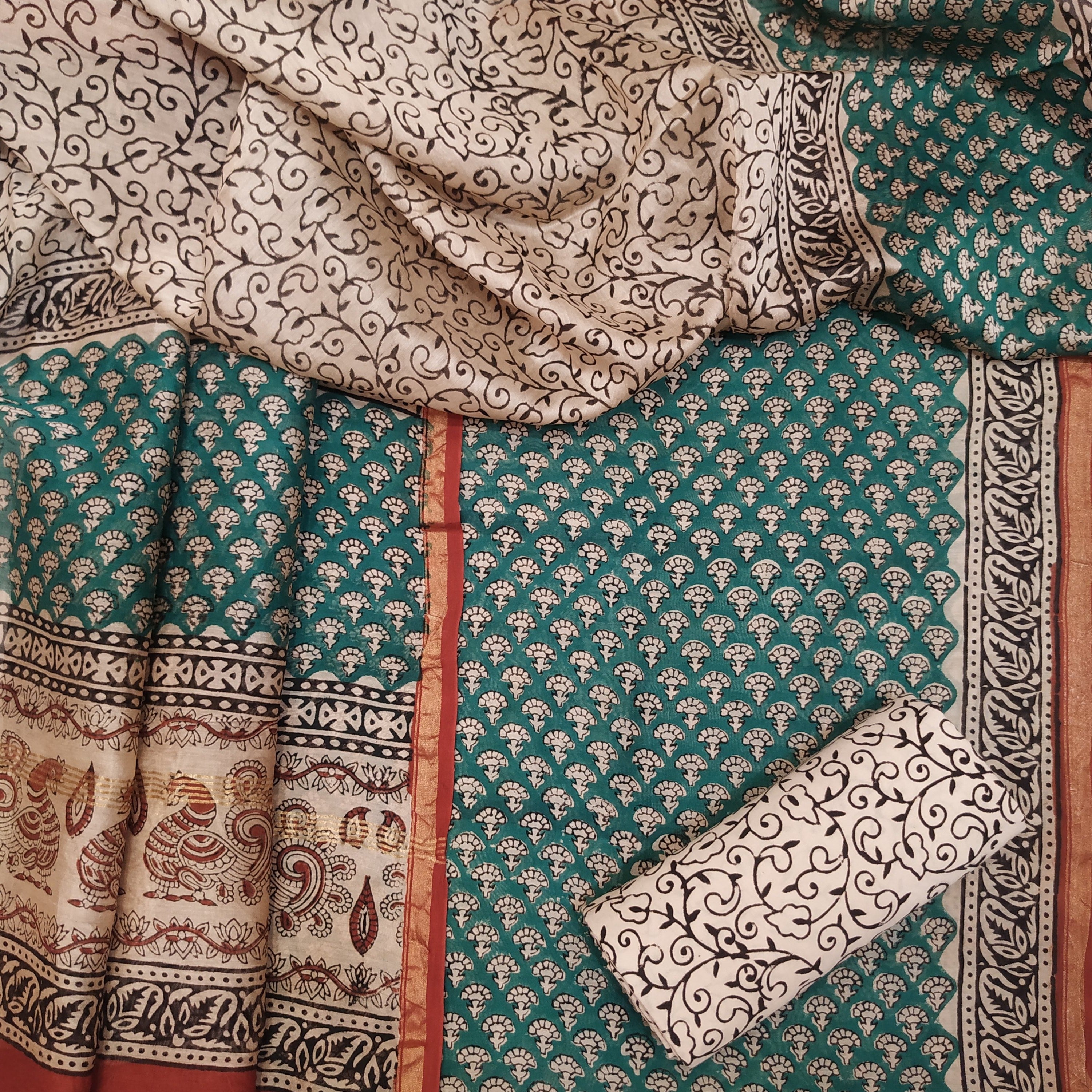 Premium Chanderi Dress Material with Chanderi Silk Dupatta Online