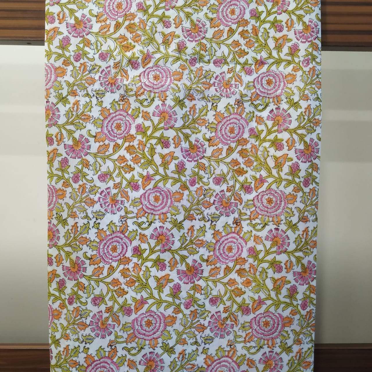 Shop Unstitched Hand Block Print Chanderi Silk Suit sets (CHA337)