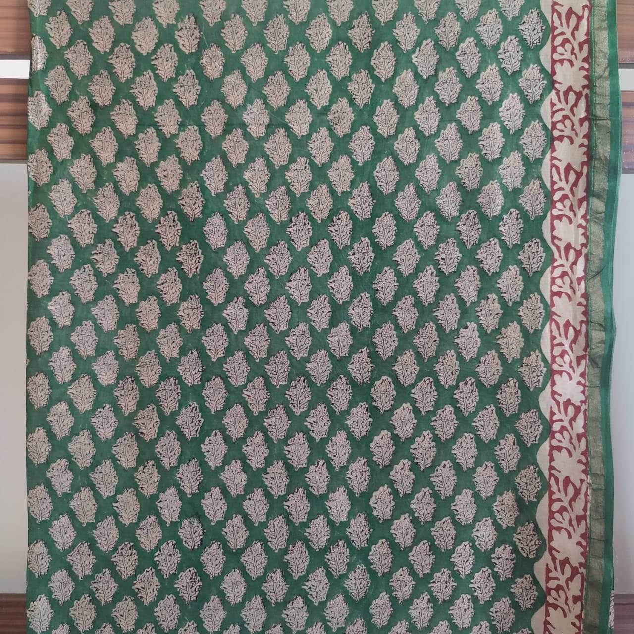 Shop Unstitched Hand Block Print Chanderi Silk Suit sets (CHA350)