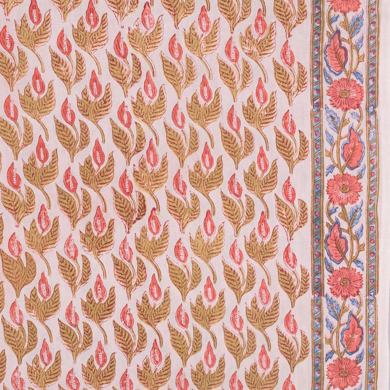 Shop Unstitched Hand Block Print Chanderi Silk Suit sets (CHA351)