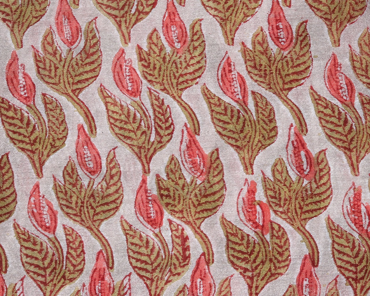 Shop Unstitched Hand Block Print Chanderi Silk Suit sets (CHA351)