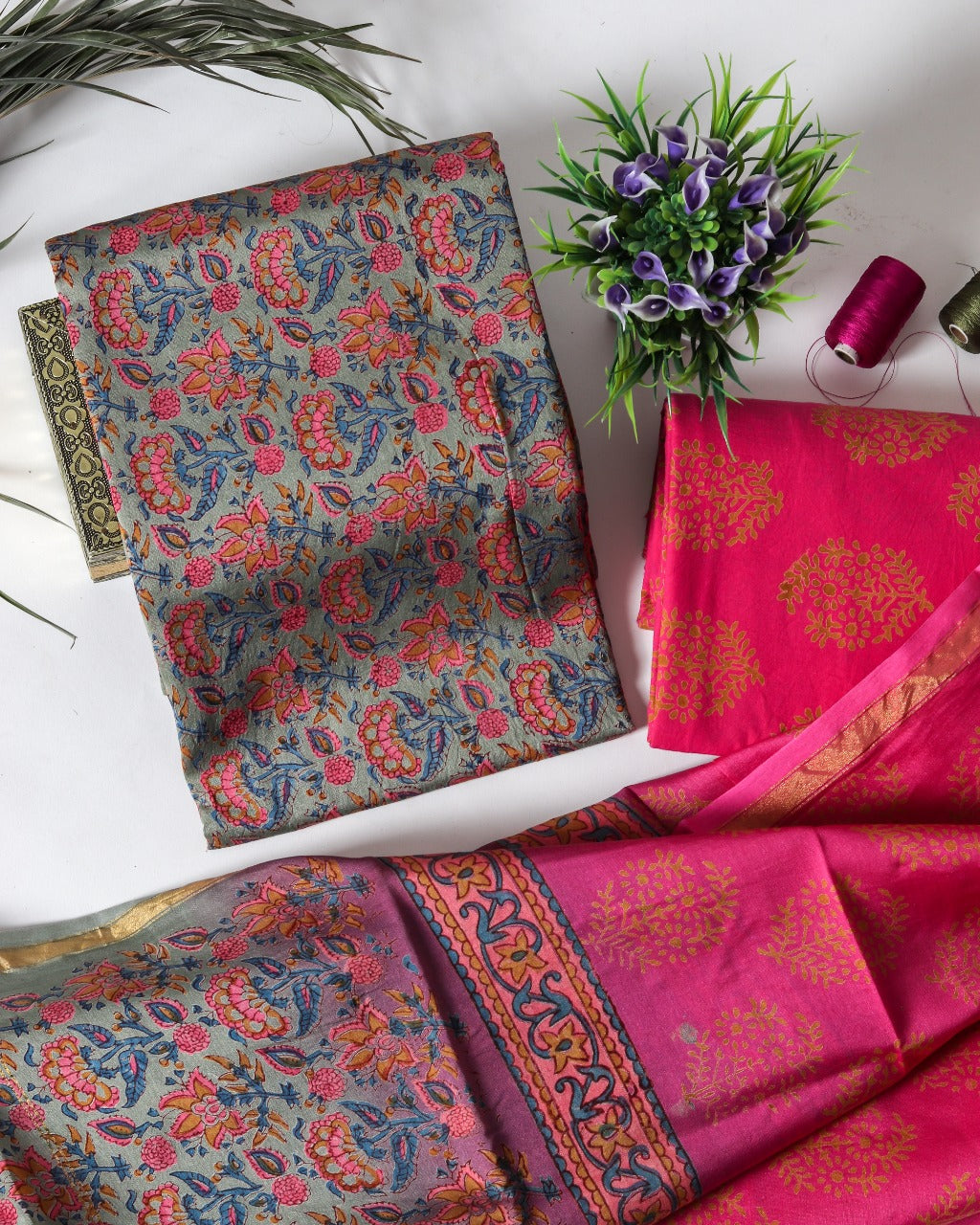Designer Chanderi Silk Suit Set with Premium Chanderi Dupatta (CHA411)