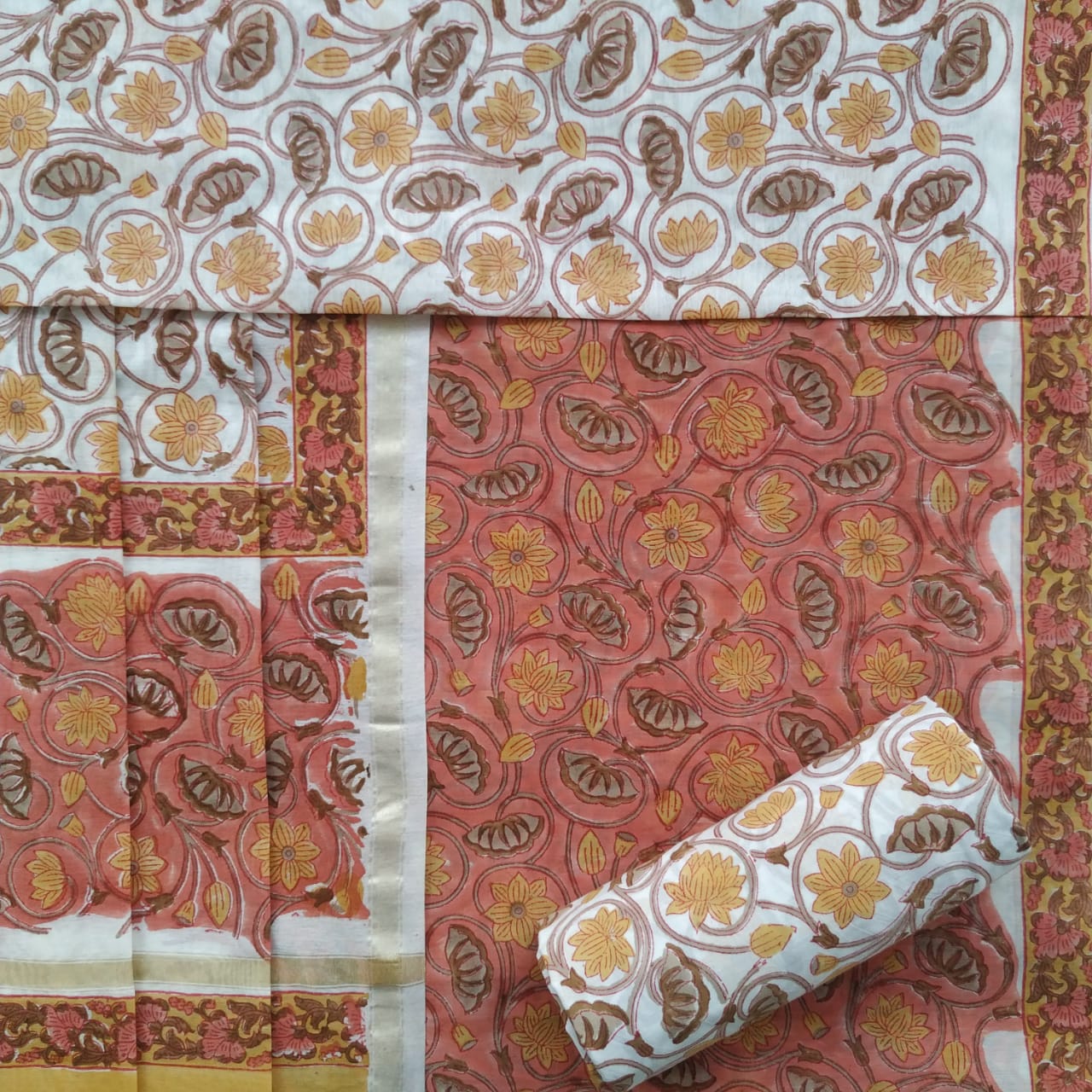 Shop Unstitched Chanderi Silk Suit Sets with Premium Chanderi Dupatta (CHA416)