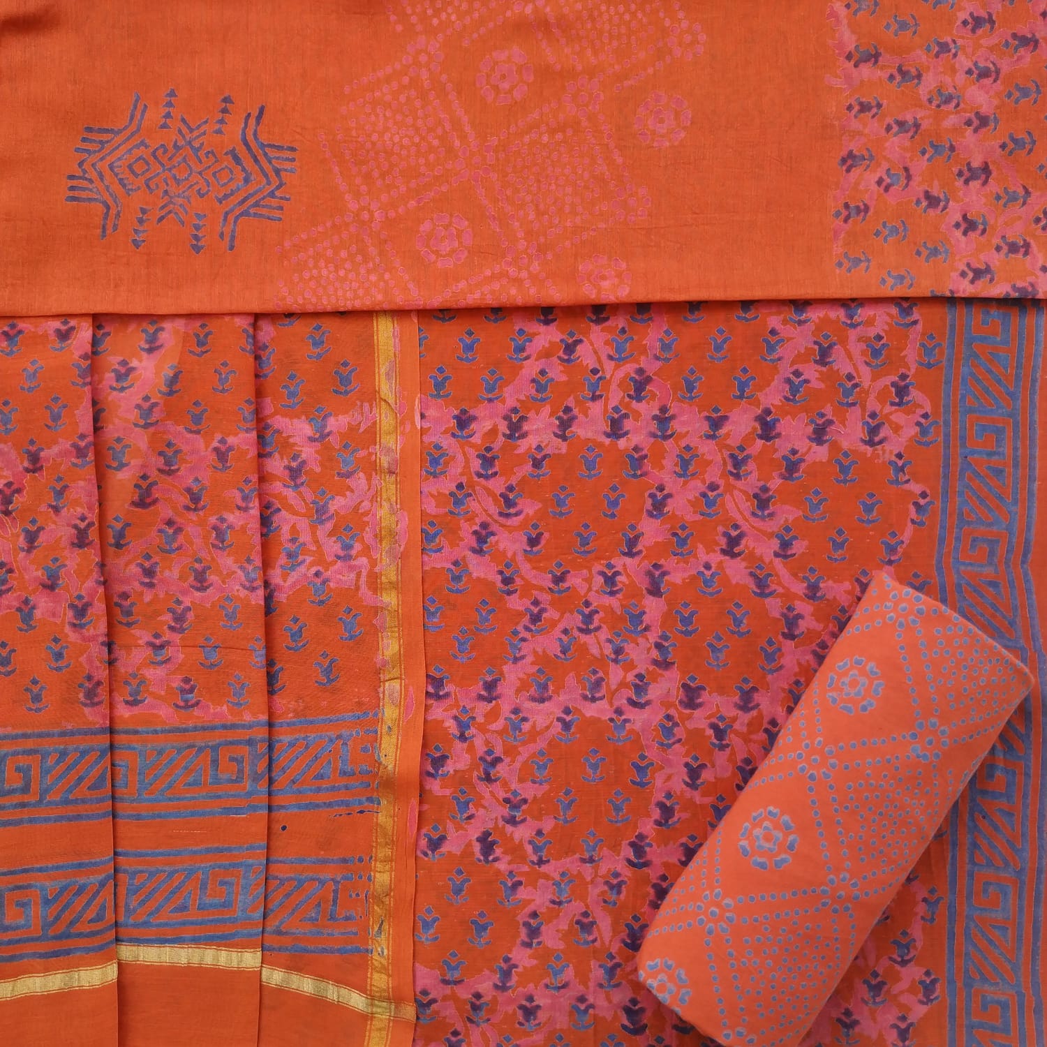 shop chanderi silk suit set (CHA46)