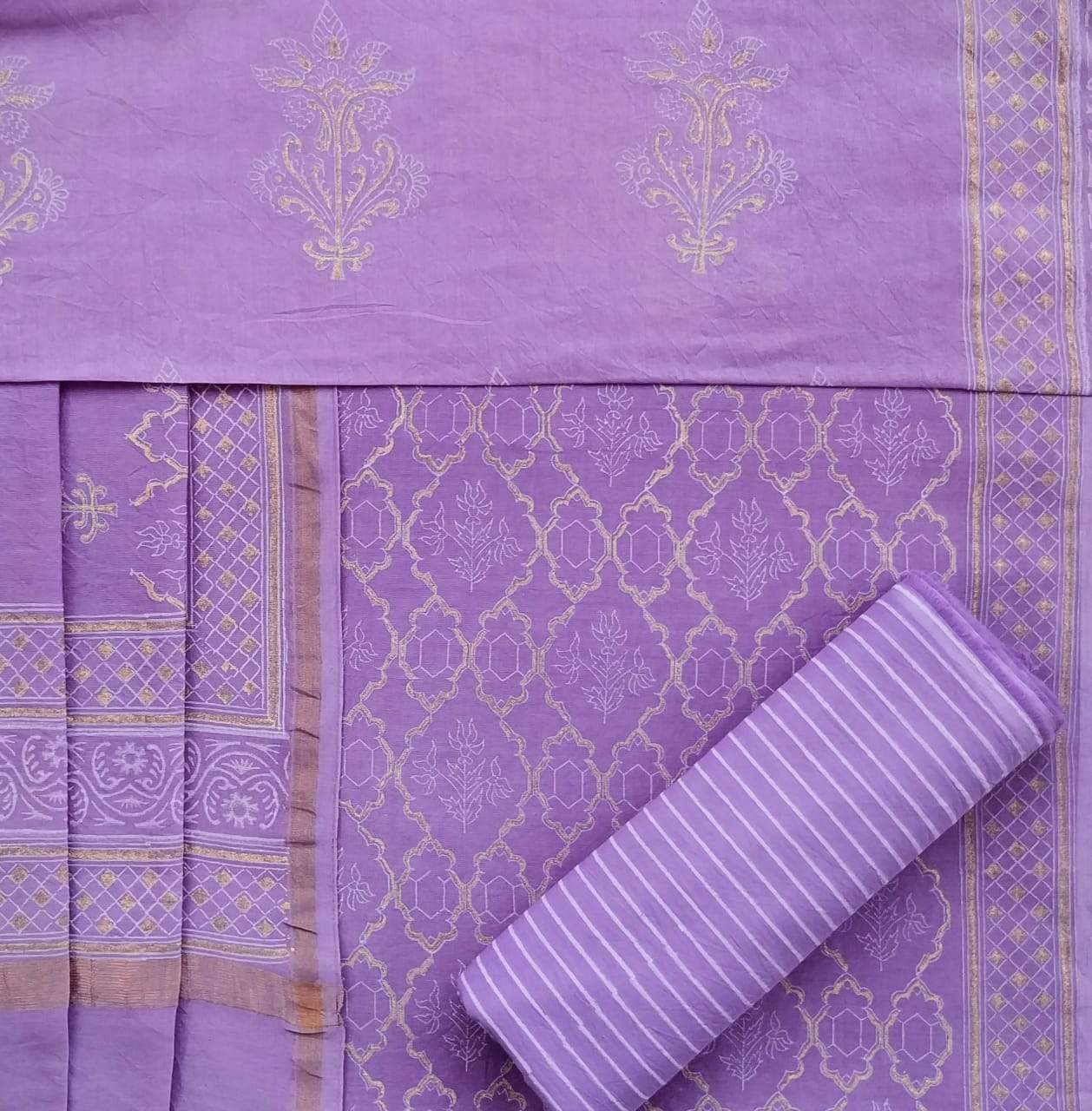 shop unstitched chanderi silk suit sets