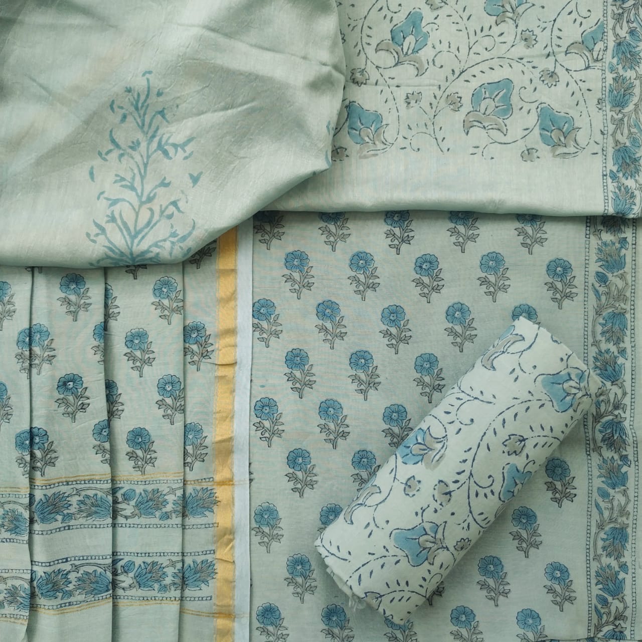 shop chanderi silk suit sets online