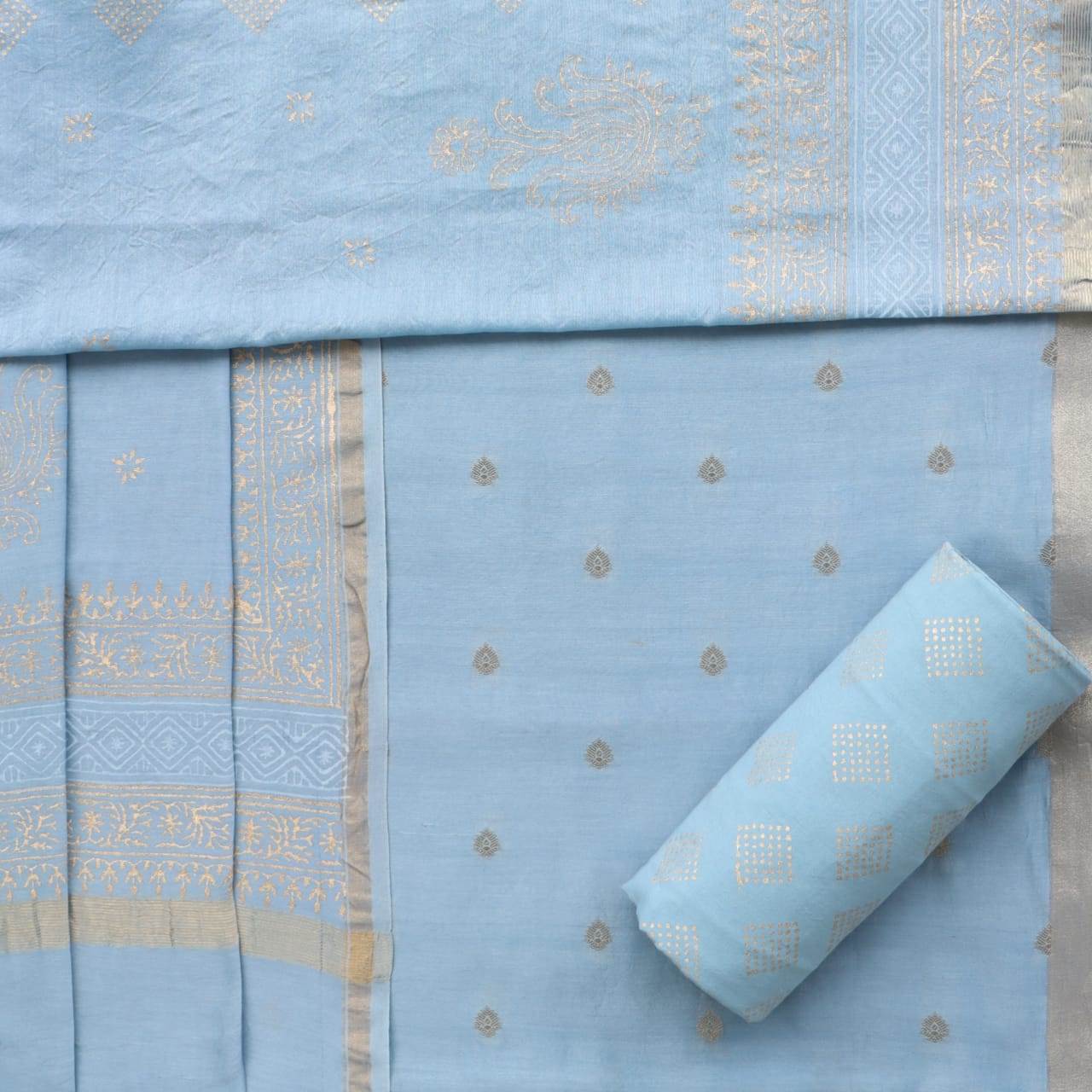 shop chanderi silk suit sets online