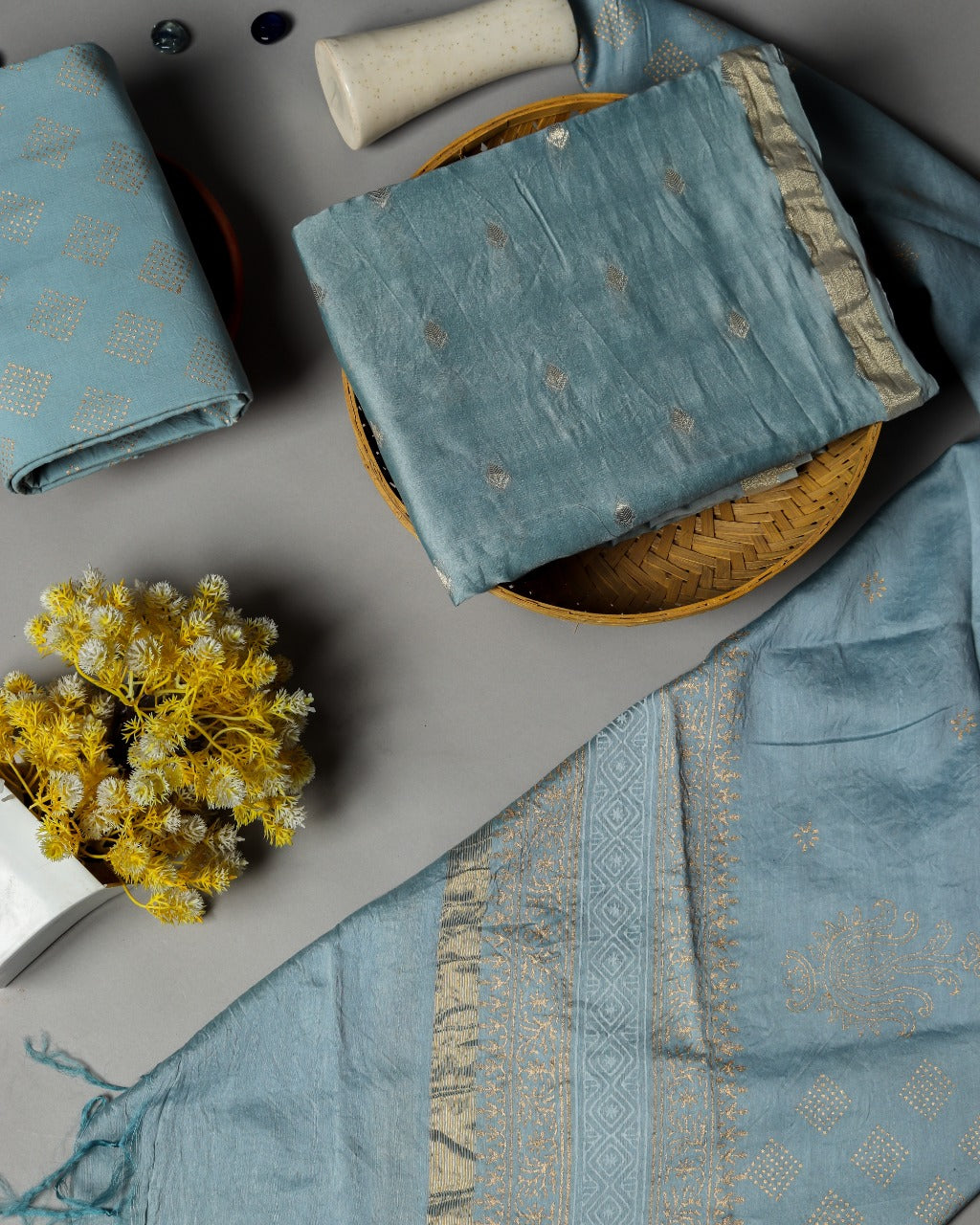 shop chanderi silk suit sets online