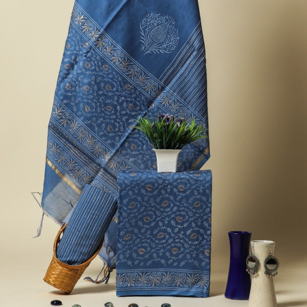 shop chanderi silk suit sets