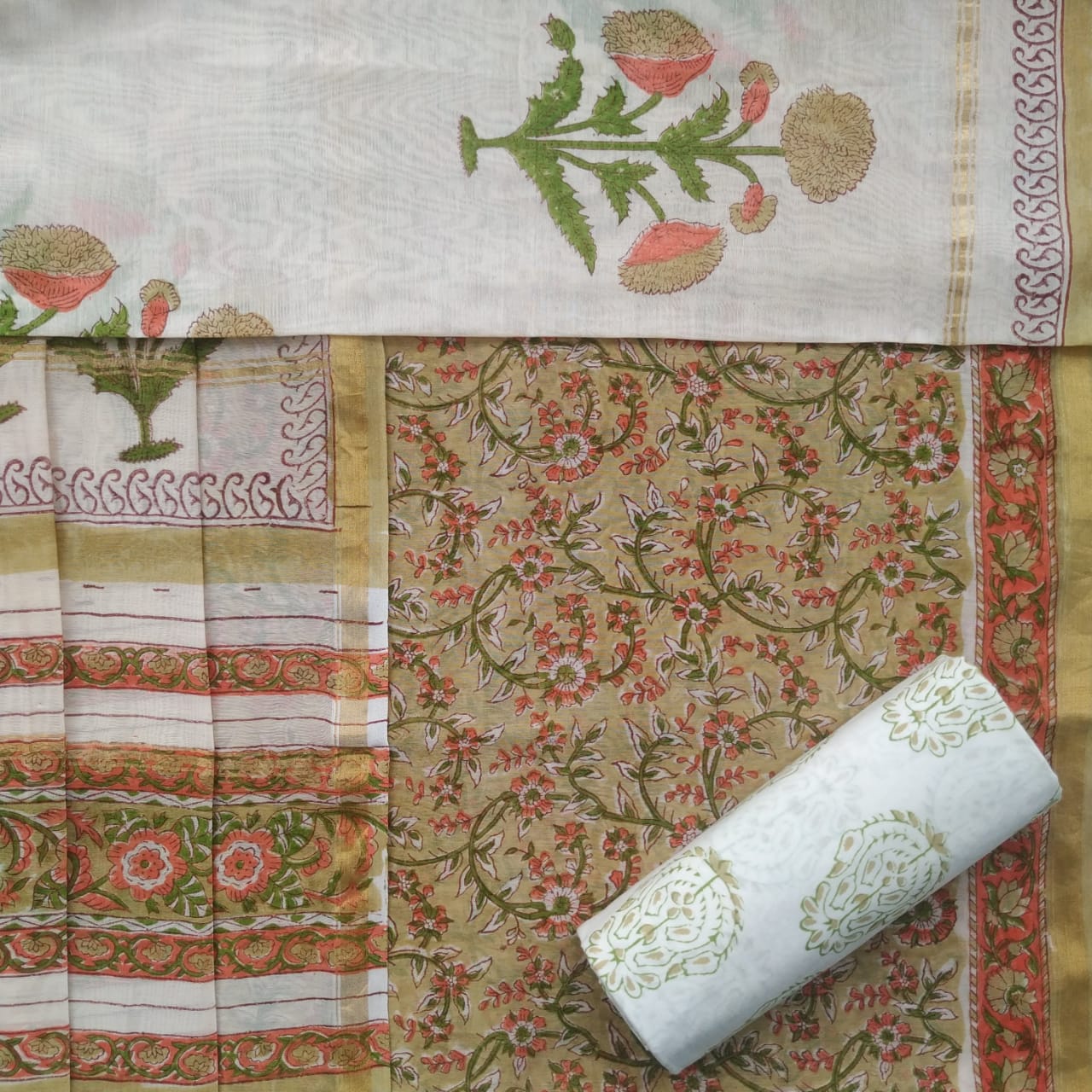 shop chanderi silk suit sets online