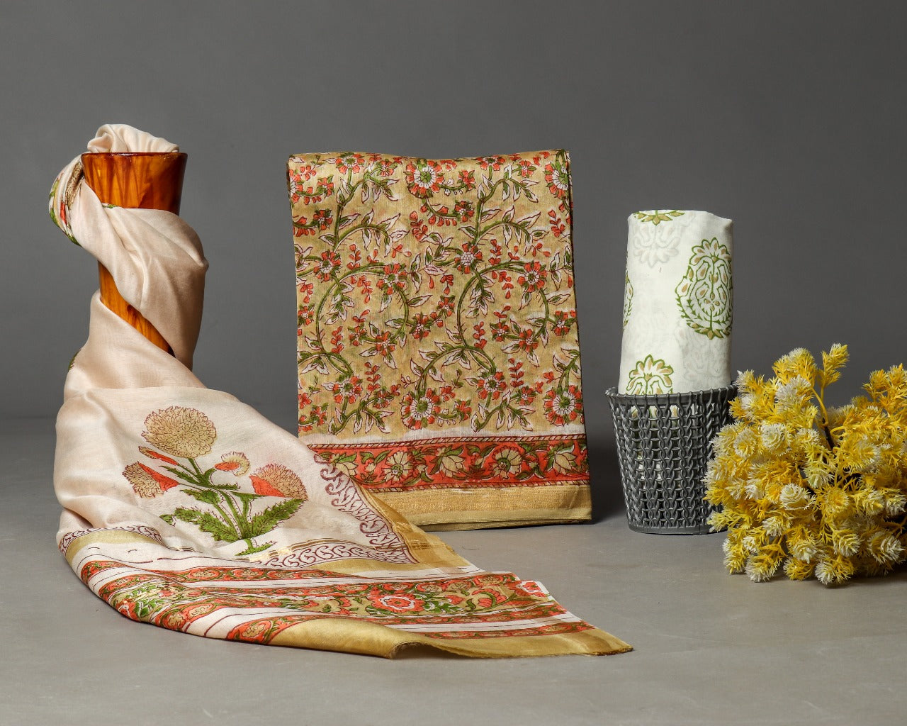 shop chanderi silk suit sets online