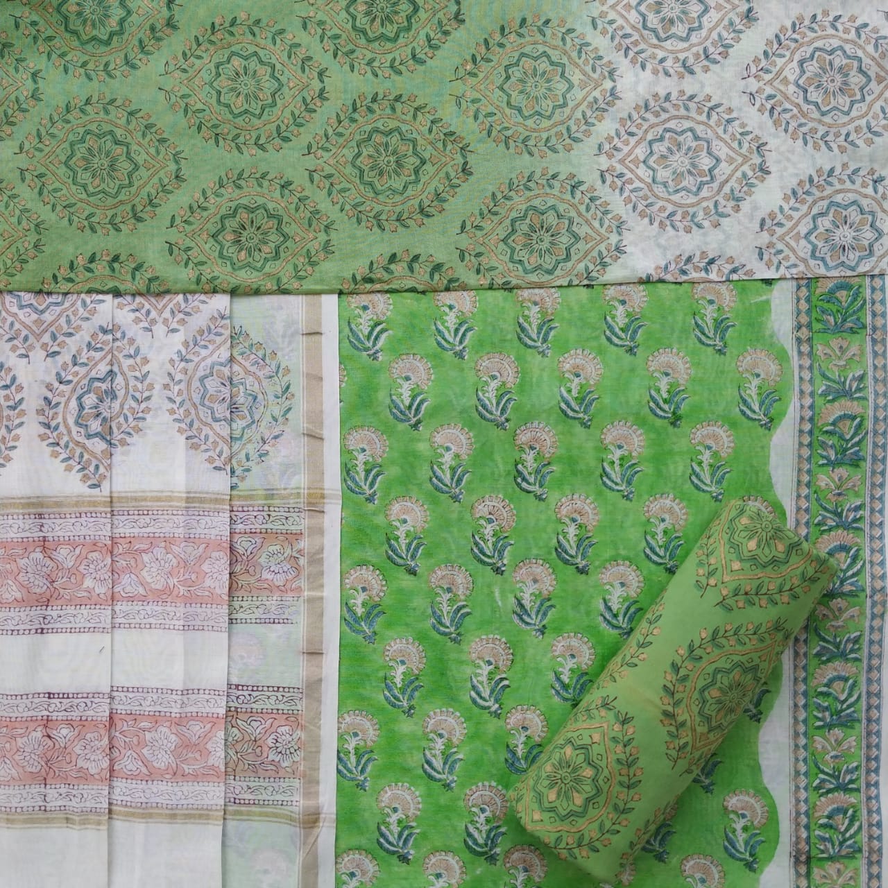 Shop premium unstitched chanderi silk suit sets (CHA584)