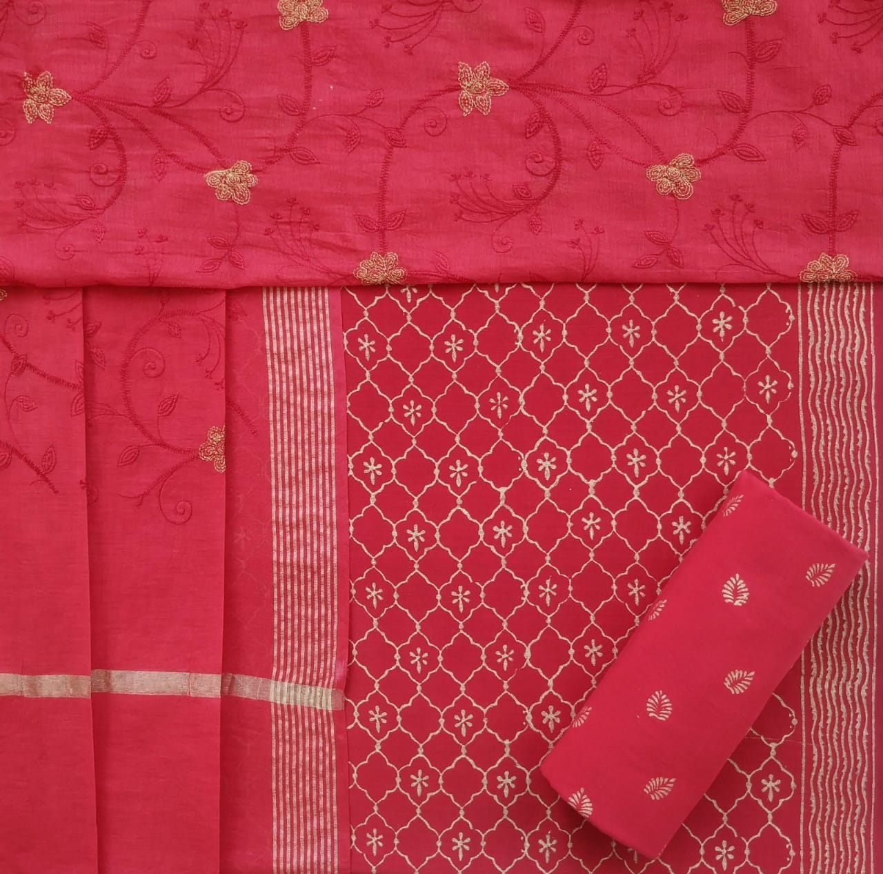 Shop chanderi silk suit sets online shopping (CHA602)