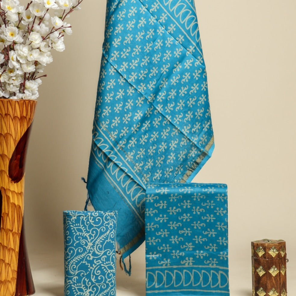 Shop chanderi silk suit sets (CHA620)