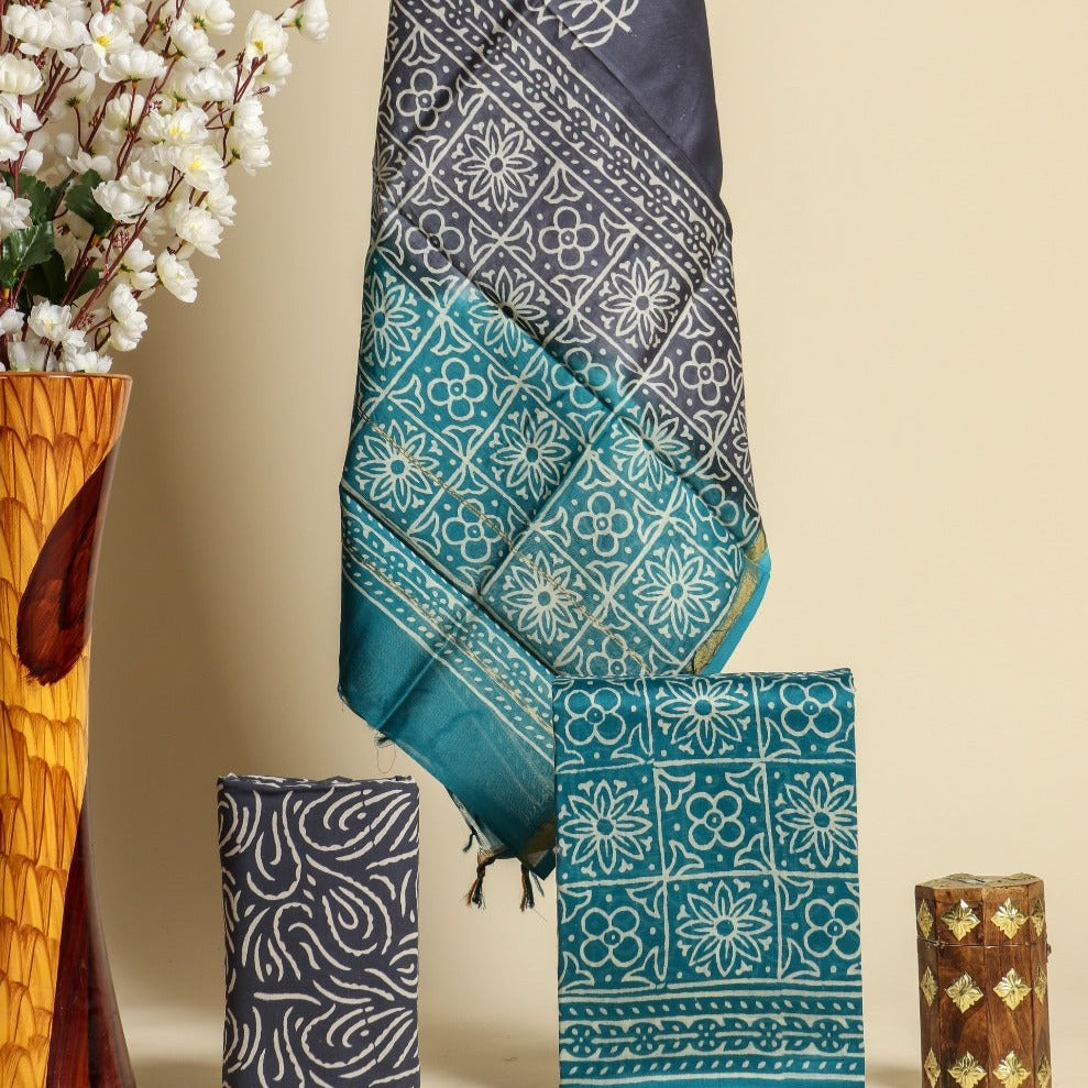 Shop chanderi silk suit sets in jaipur (CHA621)