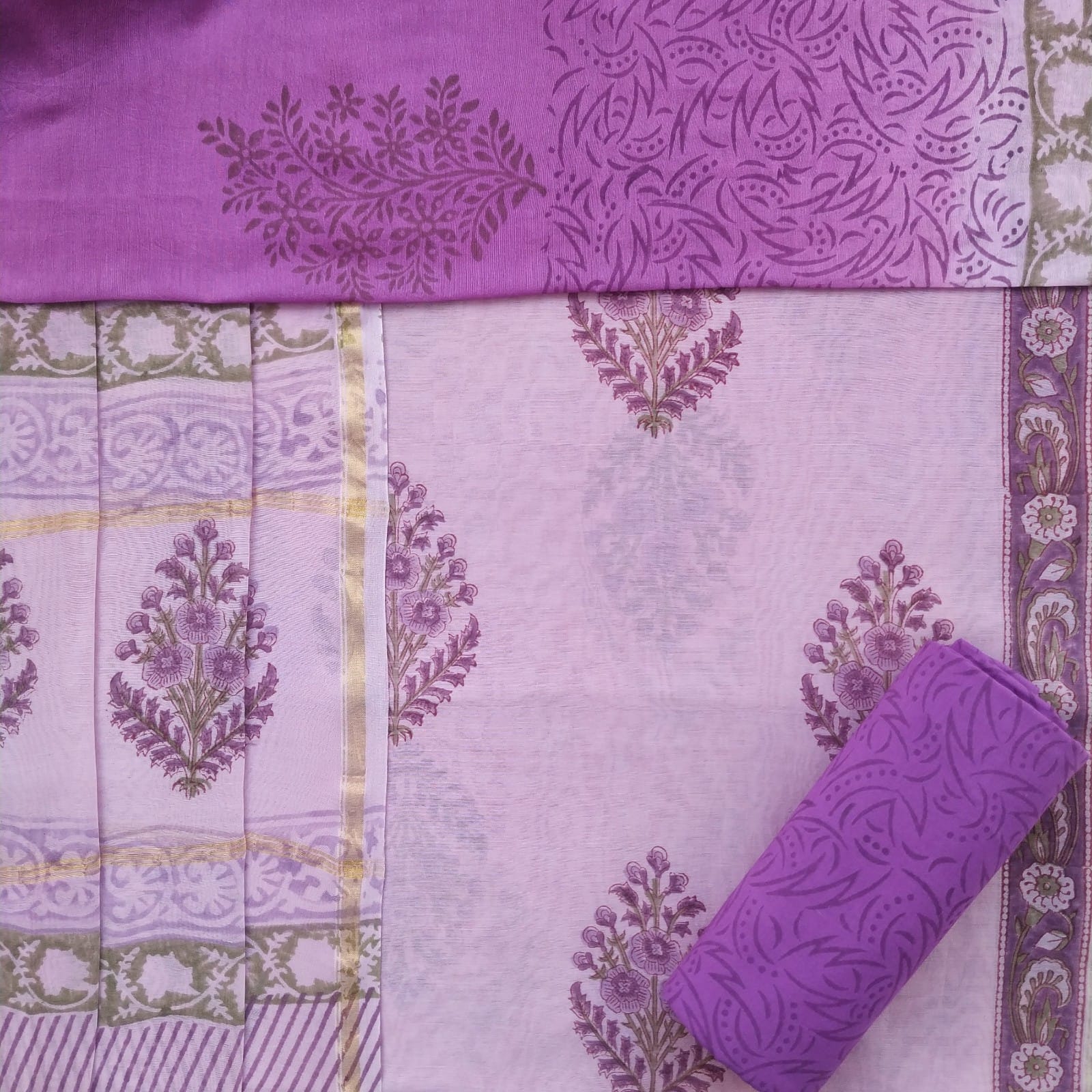 Shop chanderi silk suit sets online shopping (CHA629)