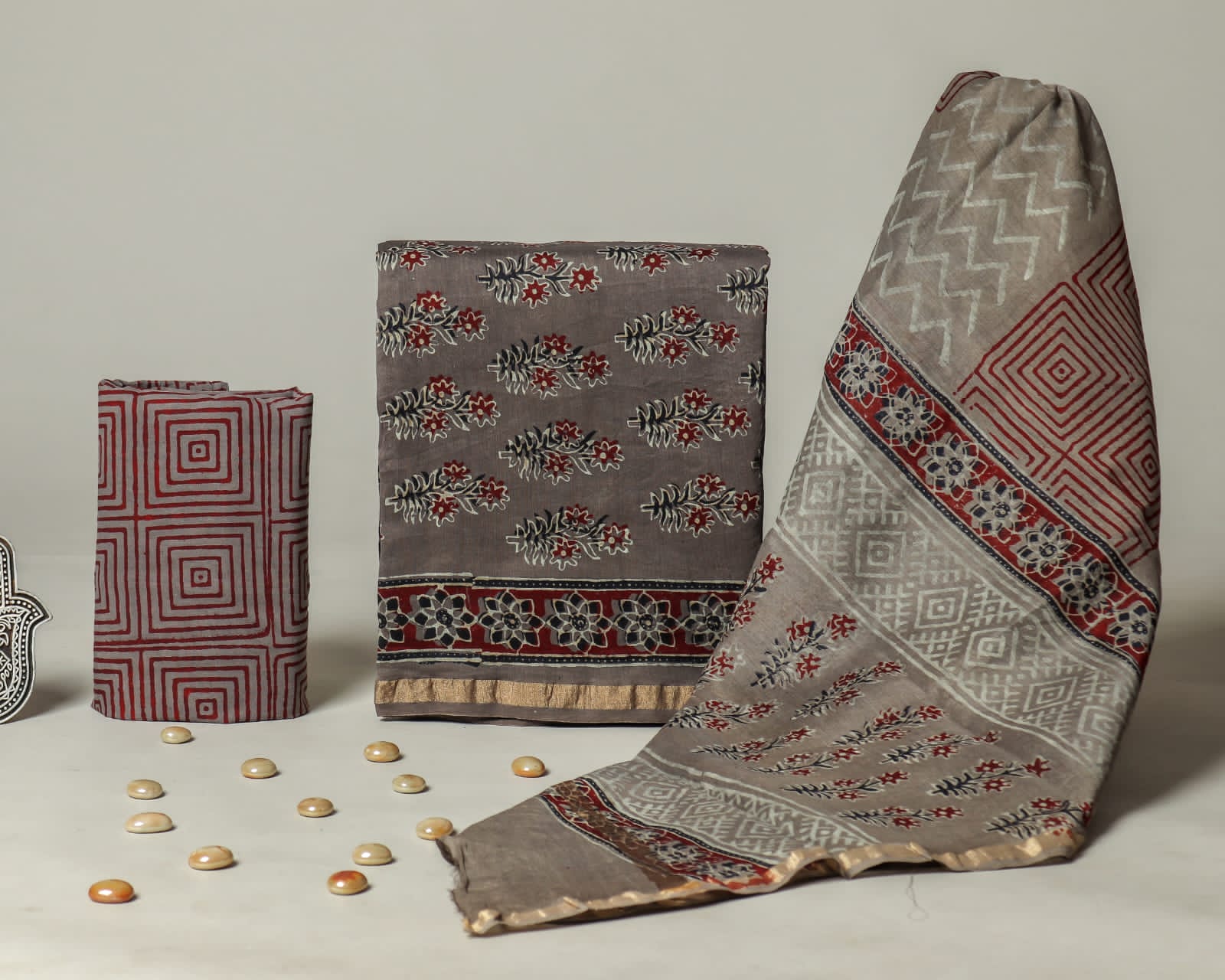 Shop chanderi silk suit sets online shopping (CHA635)