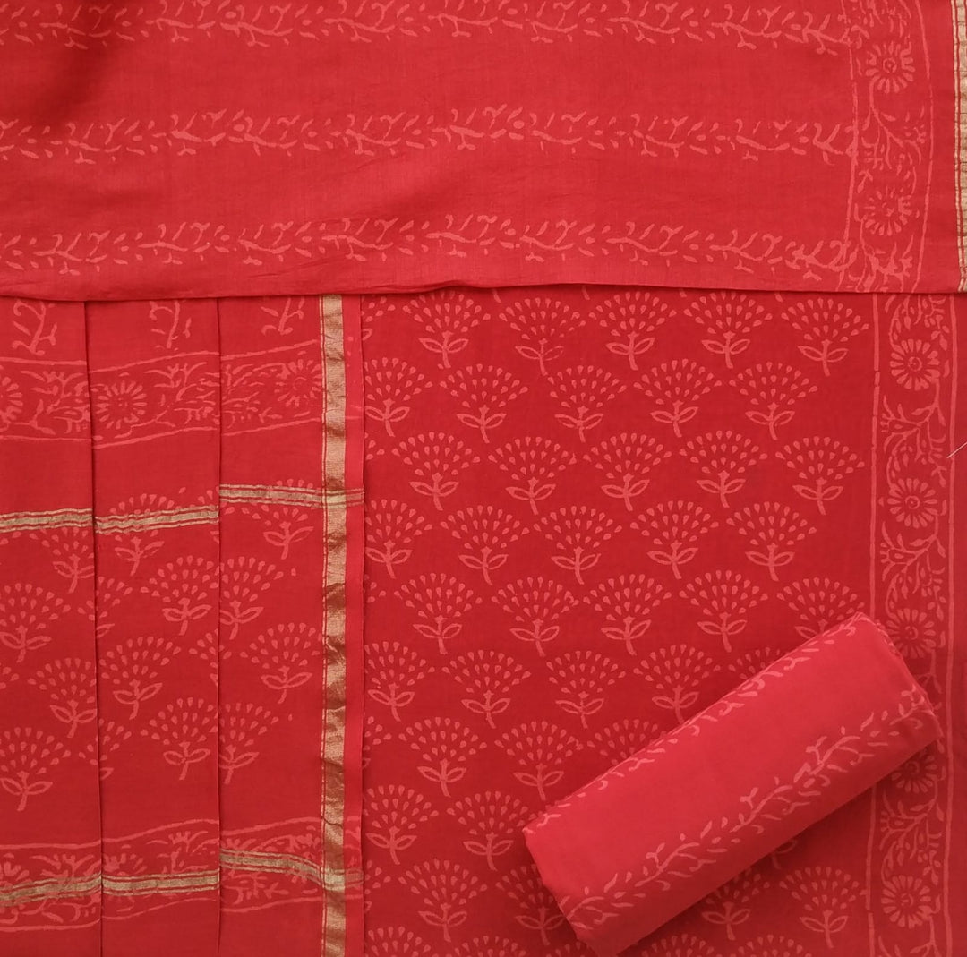Shop unstitched chanderi silk suit sets (CHA650)