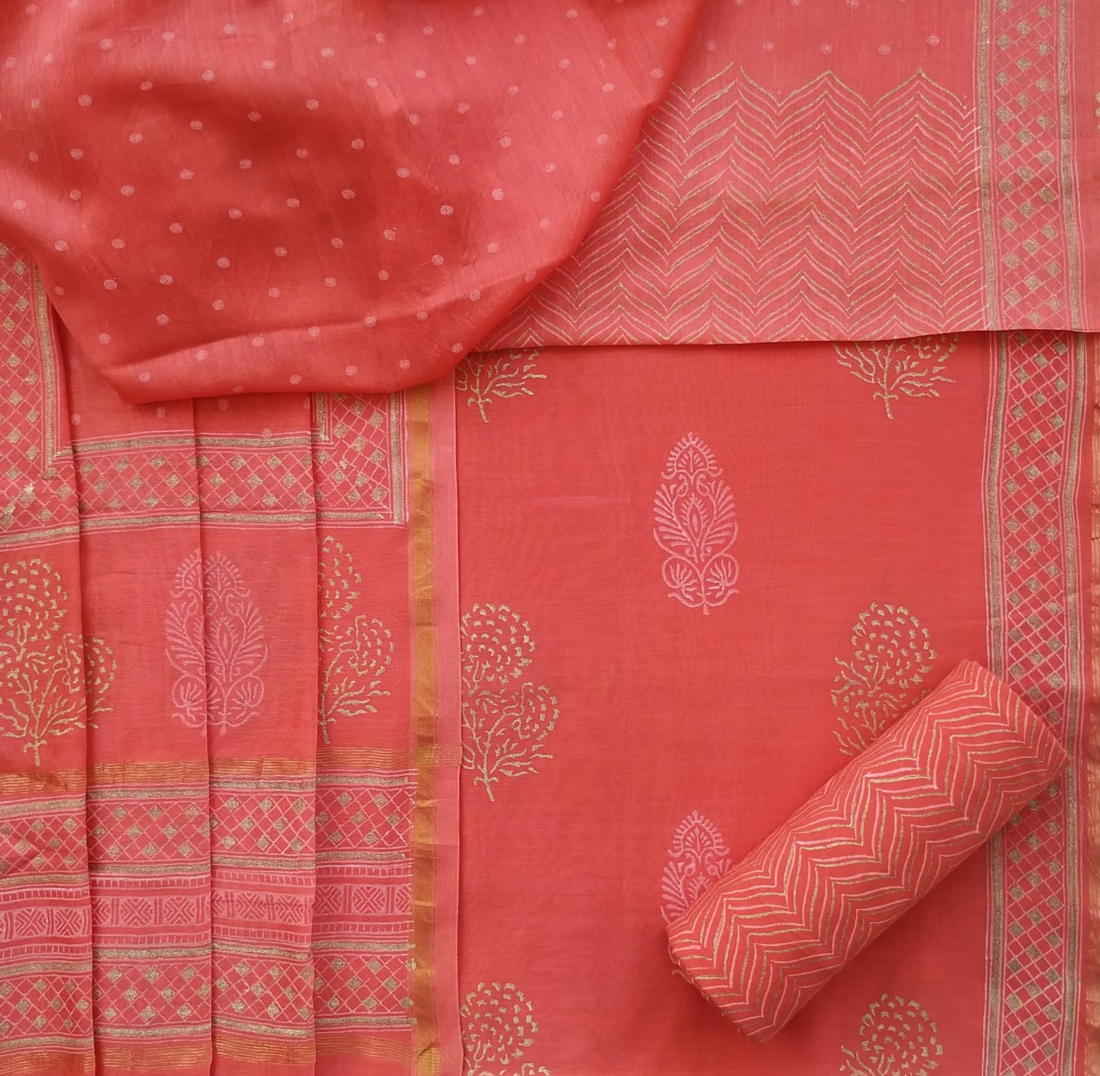 Shop chanderi silk suit sets in jaipur (CHA667)