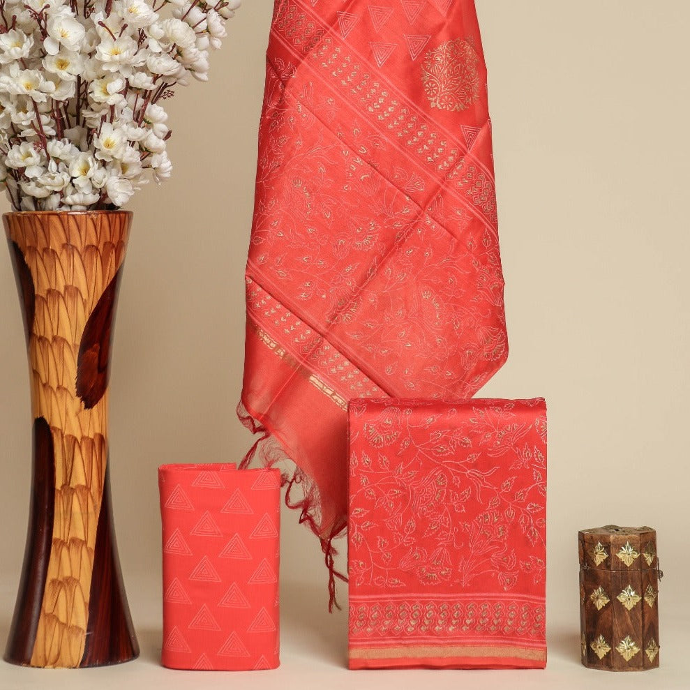 Shop chanderi silk suit sets online (CHA672)