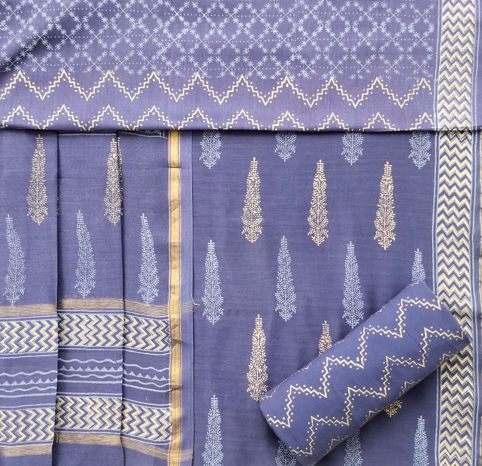 Shop unstitched chanderi silk suit sets (CHA674)