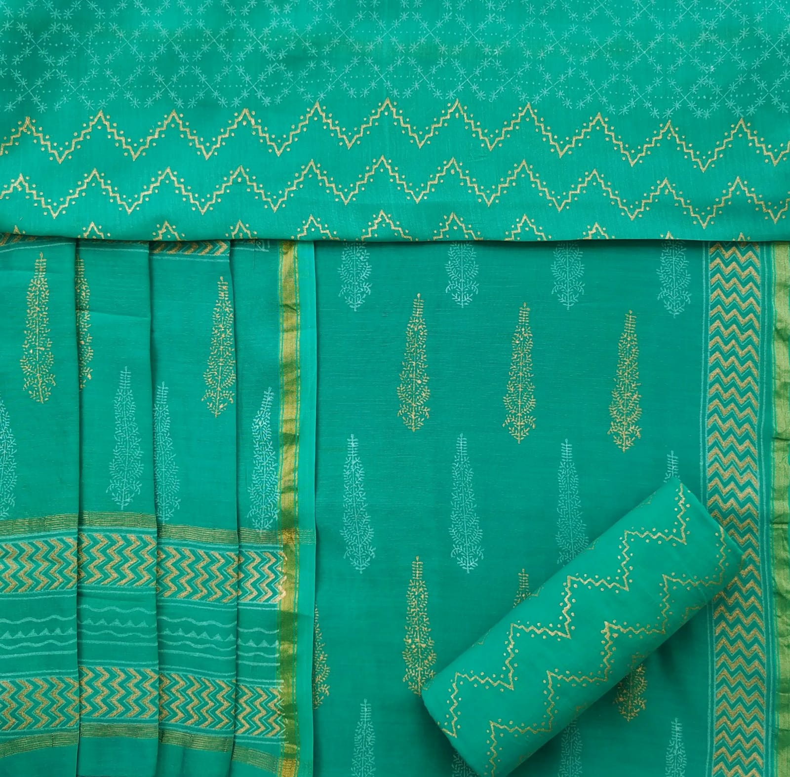 Shop chanderi silk suit material online (CHA677)