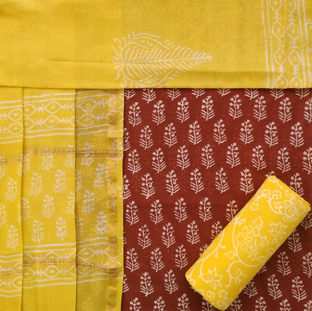 Shop chanderi silk suit sets online shopping (CHA685)