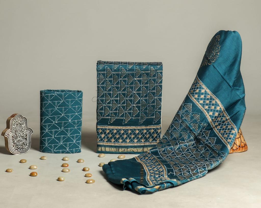 Shop chanderi silk suit sets (CHA697)