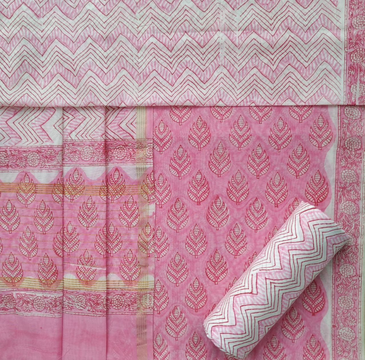 Shop unstitched chanderi silk suit sets online (CHA723)