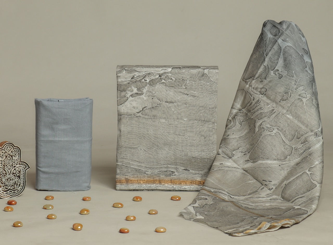 Shop unstitched chanderi silk suit sets (CHA753)