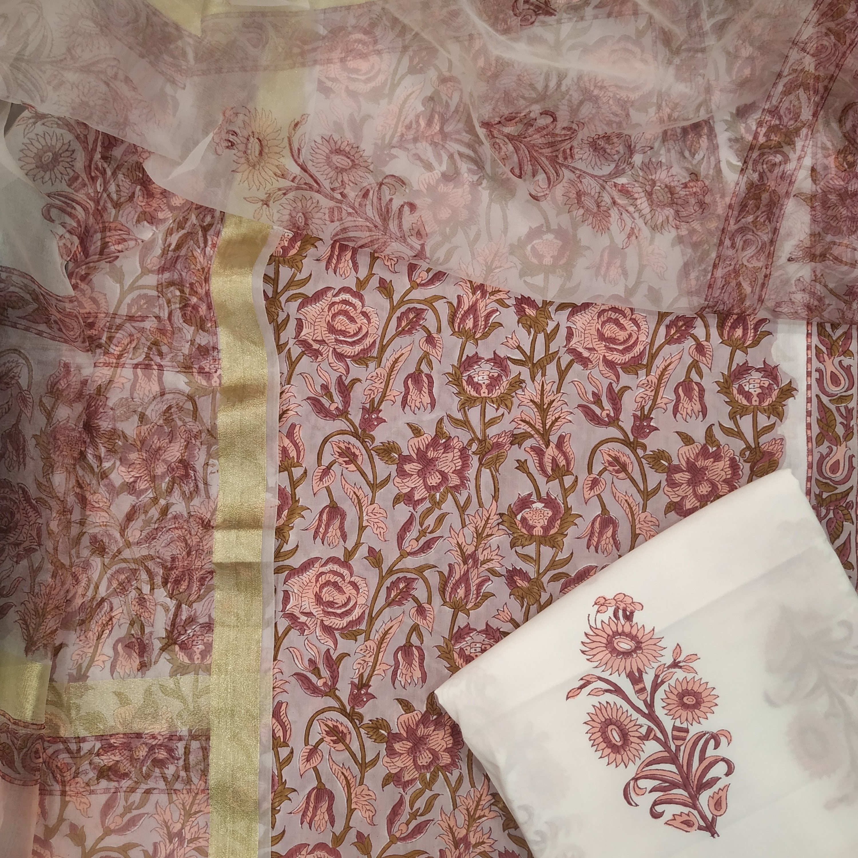 Classic Cotton Suits with Premium Chanderi Silk Dupatta (CHD06) - ShalviFashion