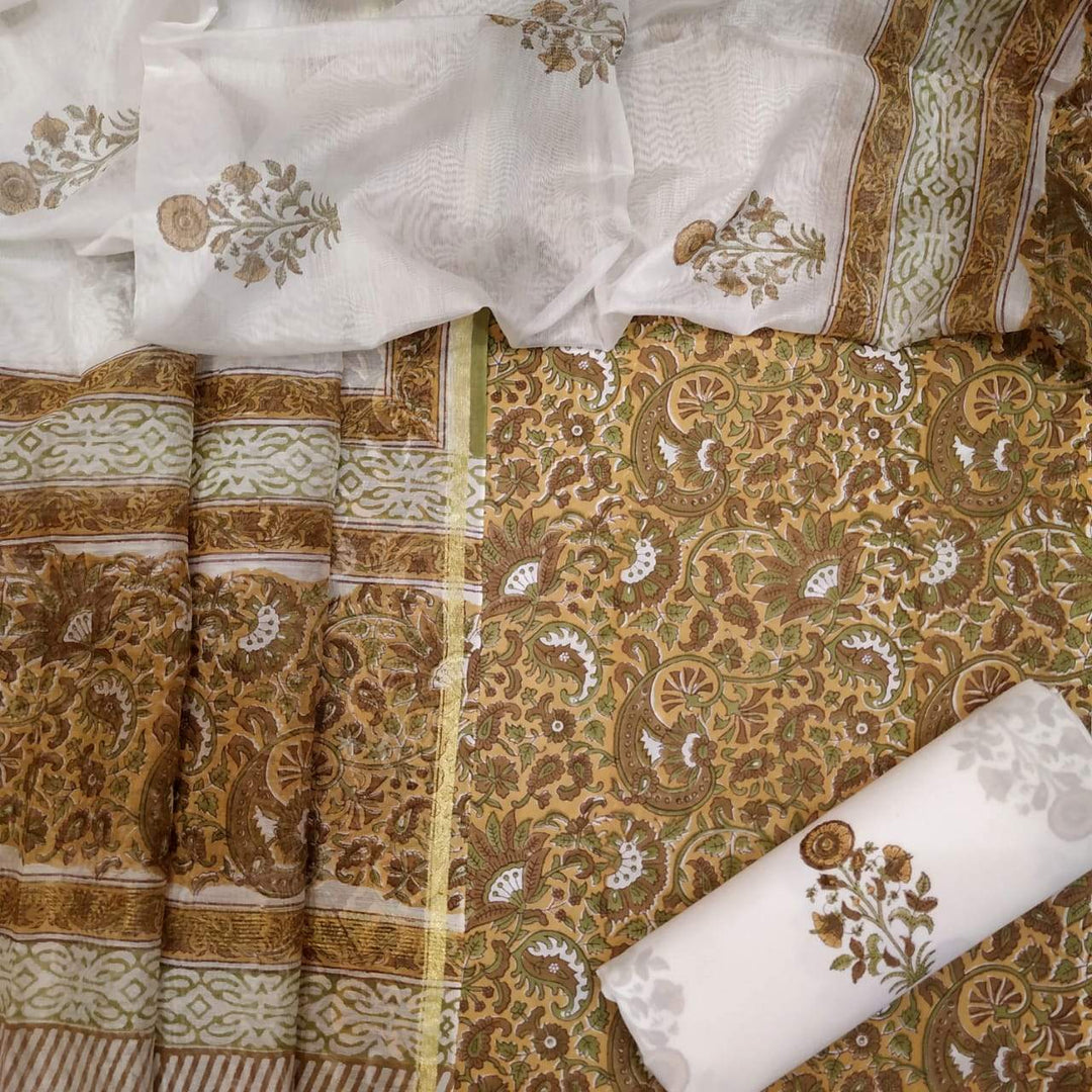 Pure Cotton Suits with Premium Chanderi Silk Dupatta (CHD24) - ShalviFashion