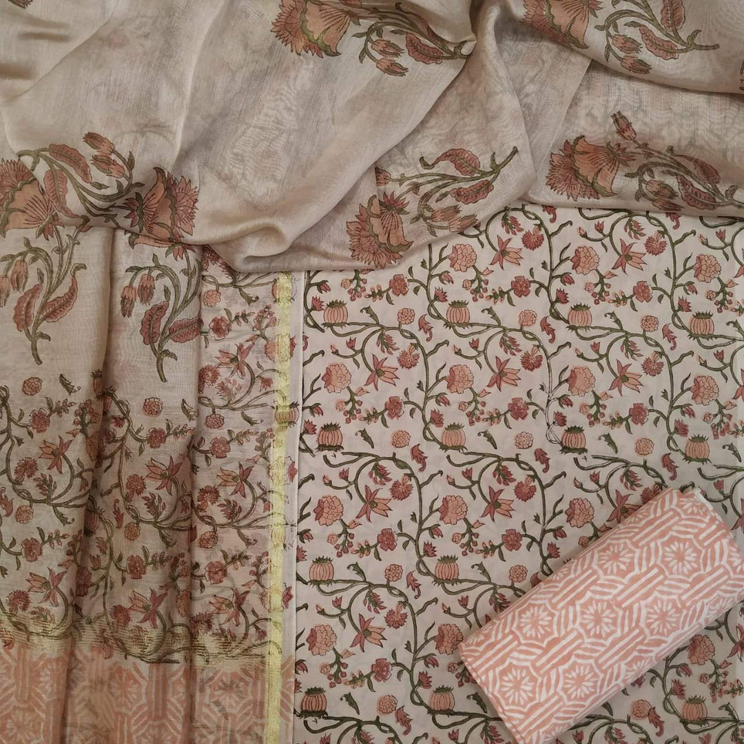 Premimum Cotton Suits with Premium Chanderi Silk Dupatta (CHD26) - ShalviFashion