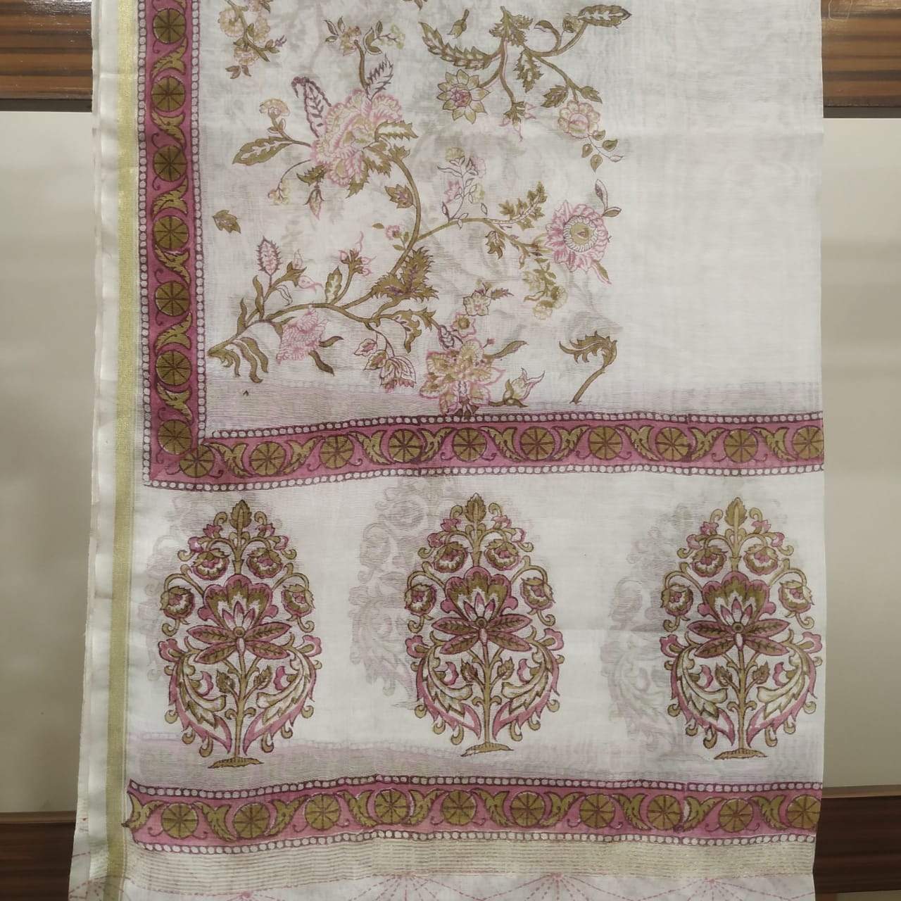 Elegant Pure Cotton Suit with Premium Chanderi Silk Dupatta (CHD37) - ShalviFashion