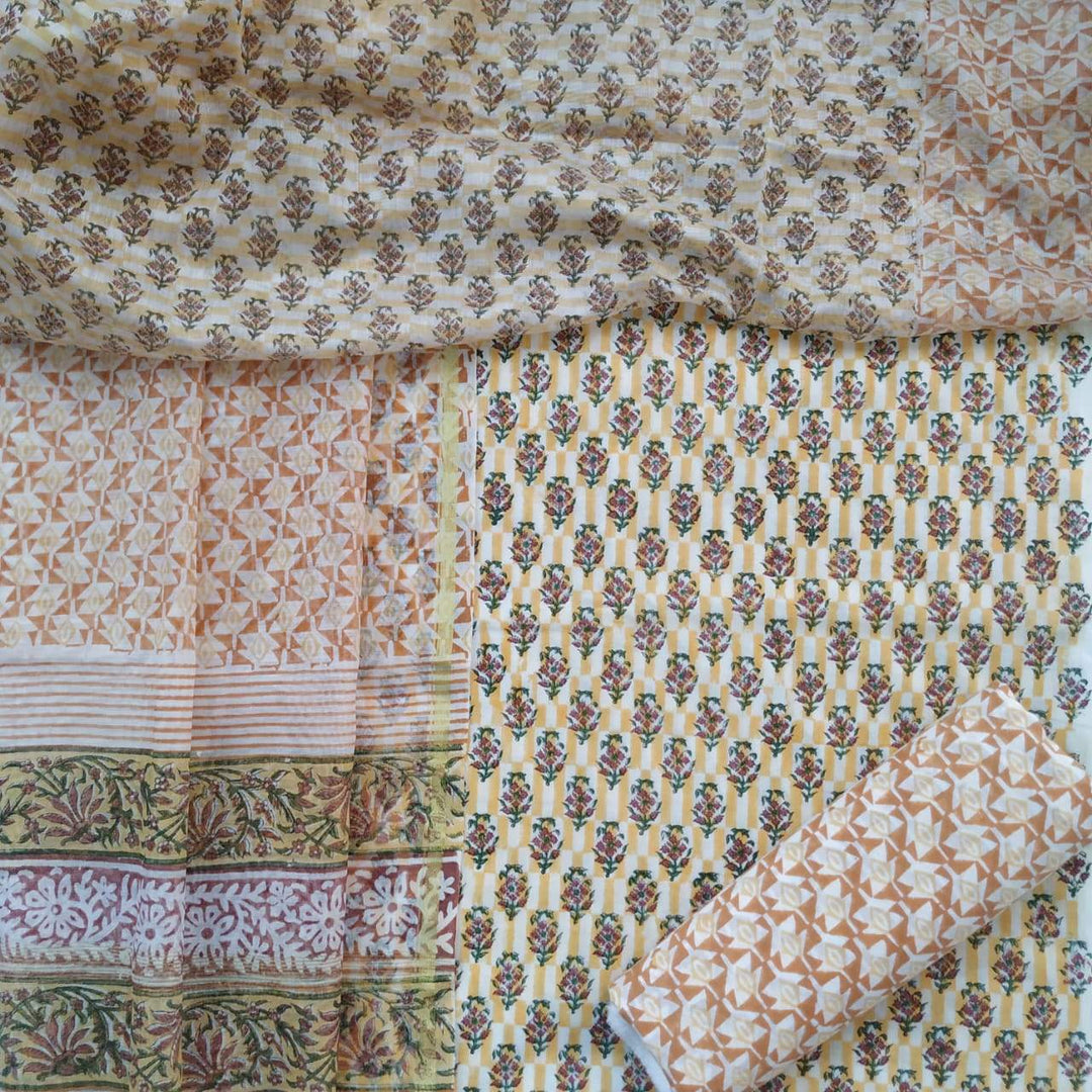 Shalvi's Pure Cotton Suit with Premium Chanderi Silk Dupatta (CHD41) - ShalviFashion