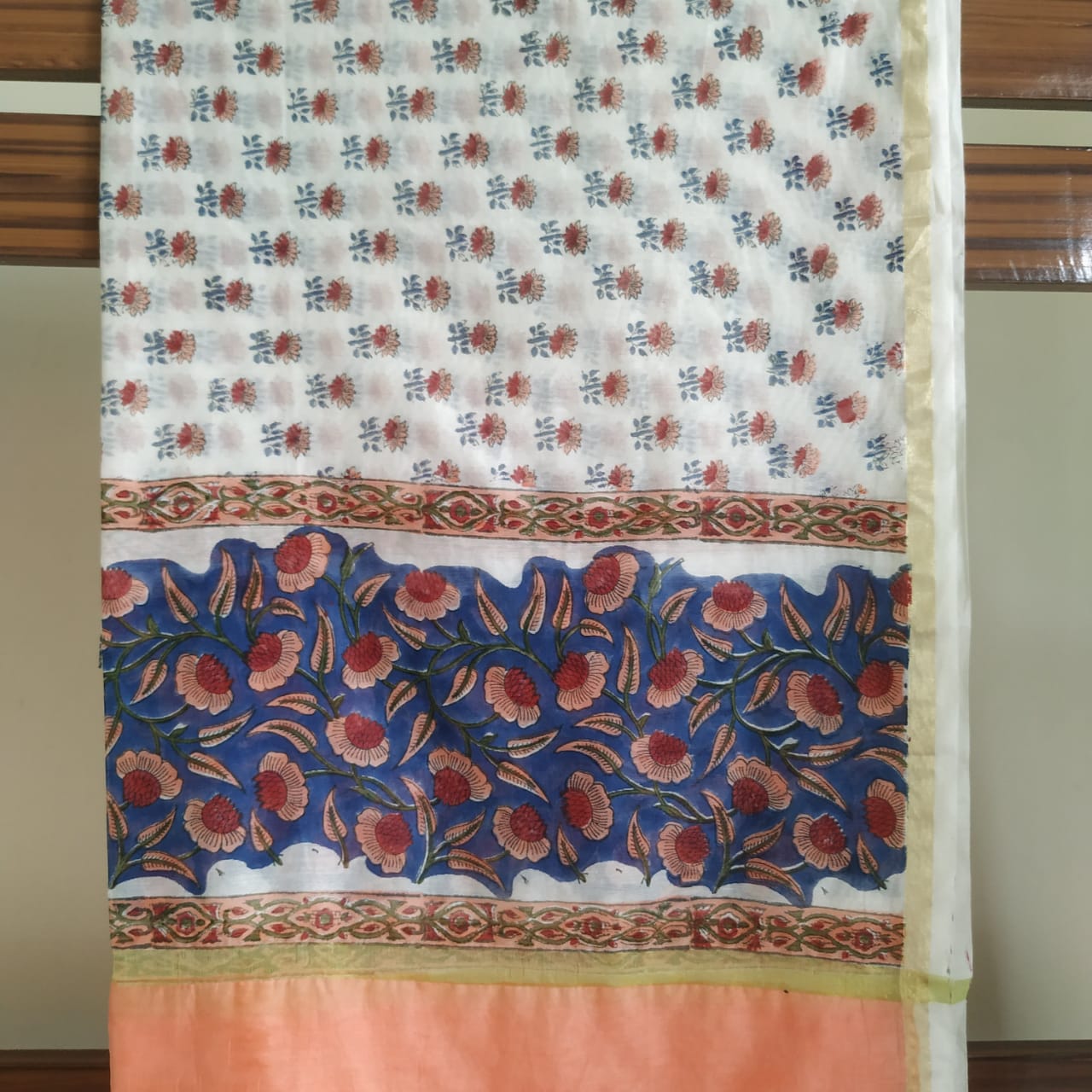 Jaal Print Pure Cotton Suit with Premium Chanderi Silk Dupatta (CHD52)