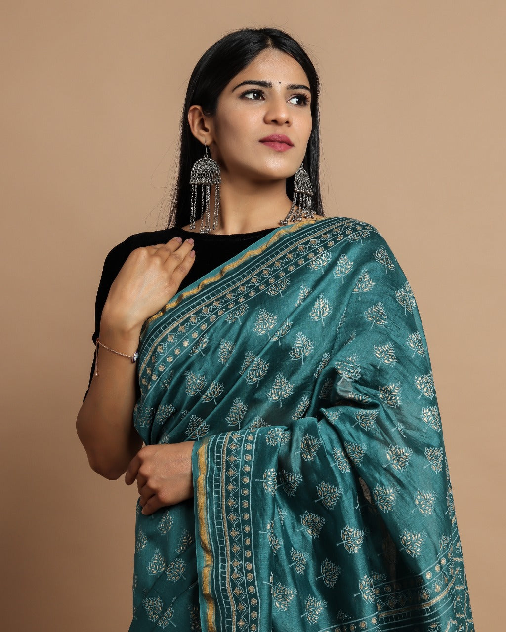 Shop Hand Block Print Premium Chanderi Saree Collection online (CHSAR39)