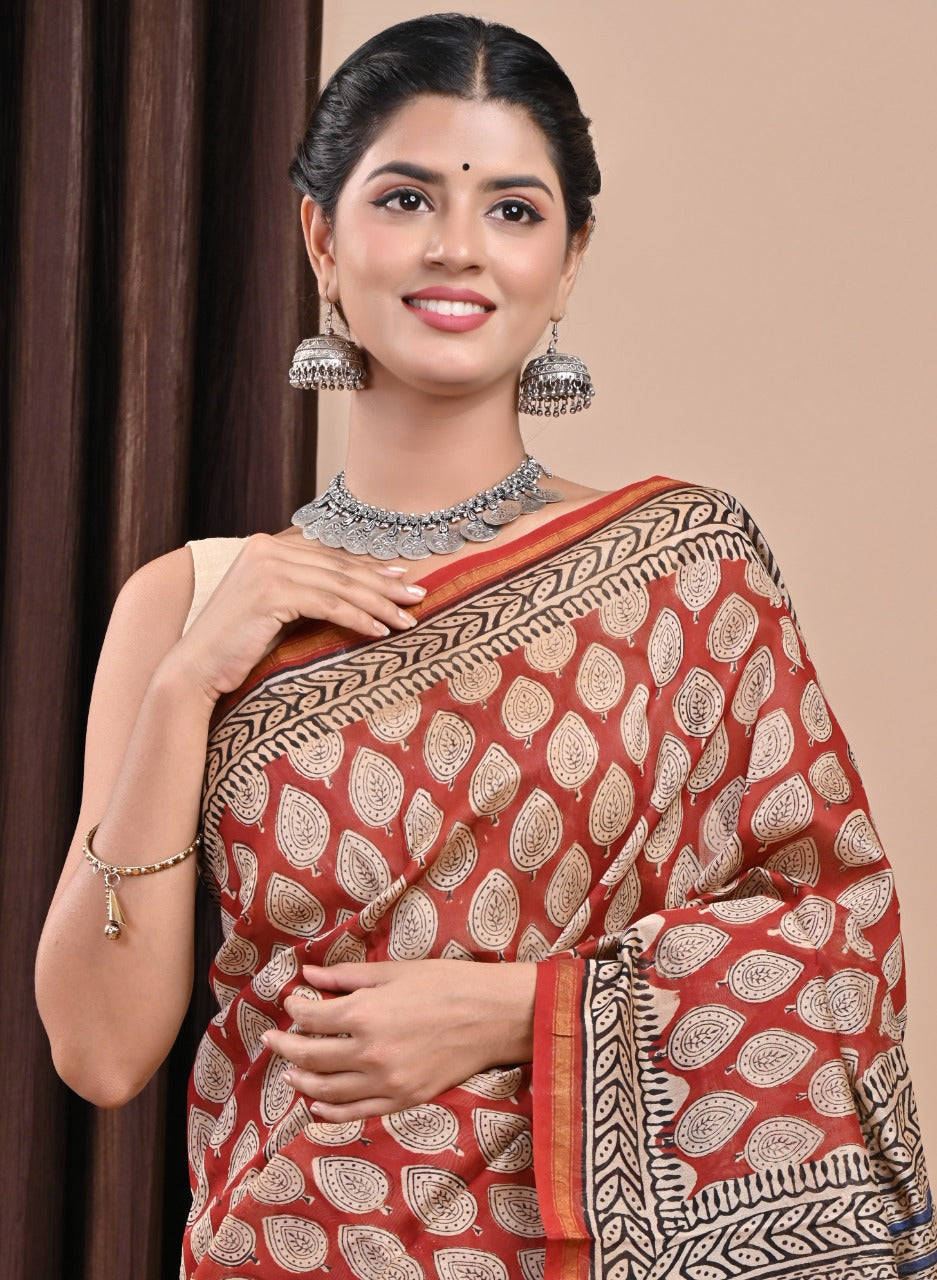 Shop chanderi silk sarees in jaipur (CHSAR55)